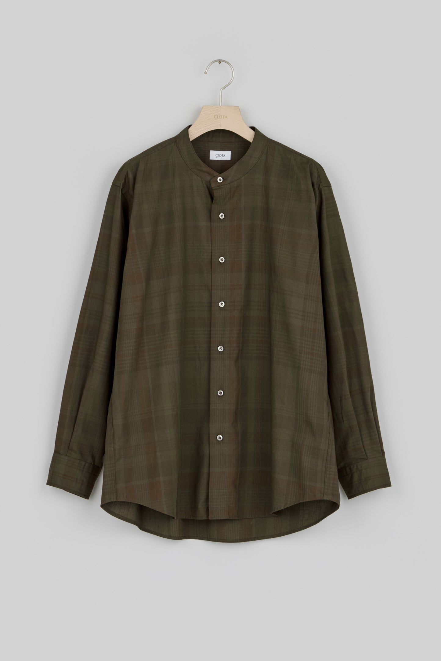 Band Collar Shirt (Madras Overdye)