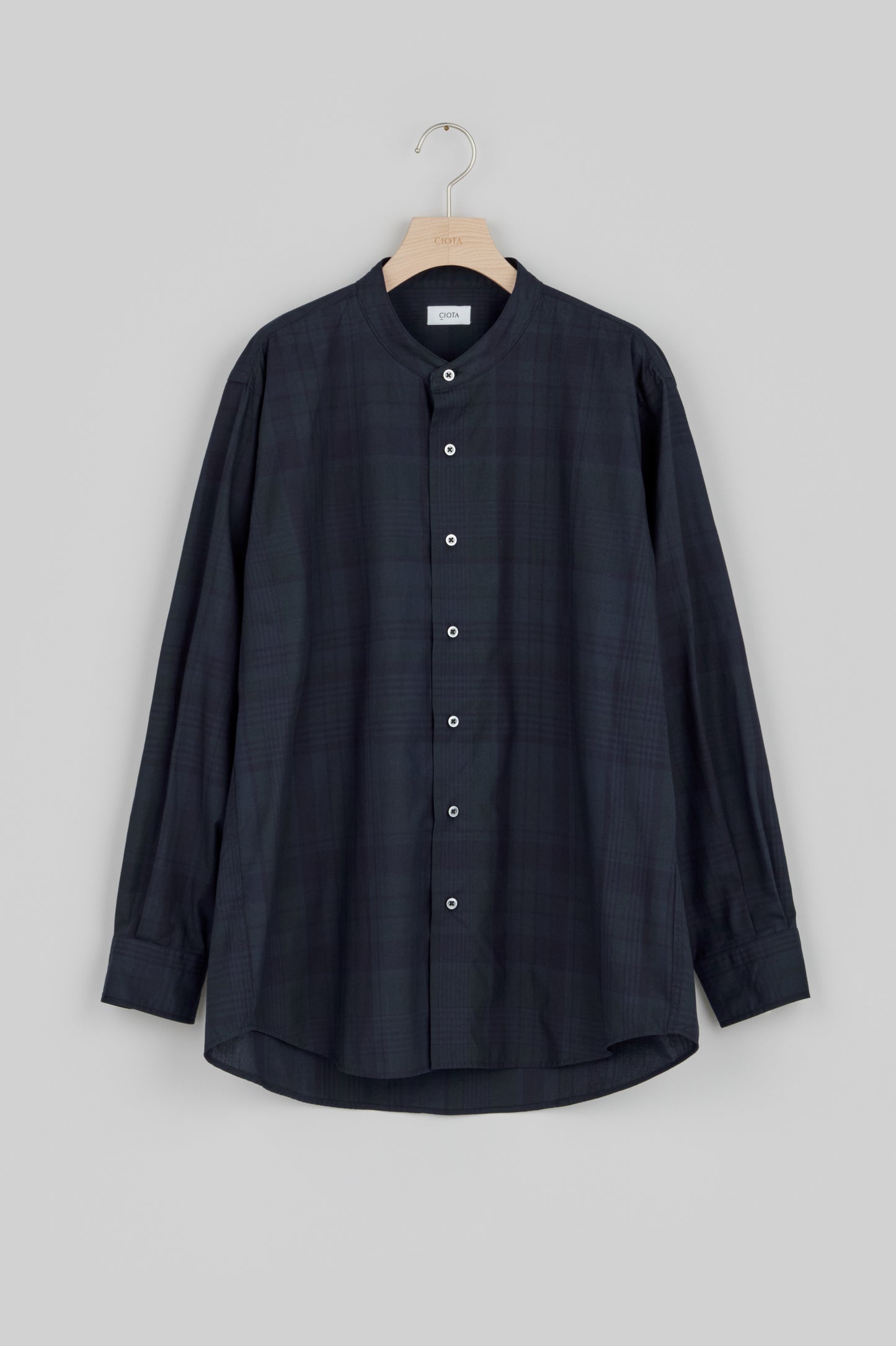Band Collar Shirt (Madras Overdye)