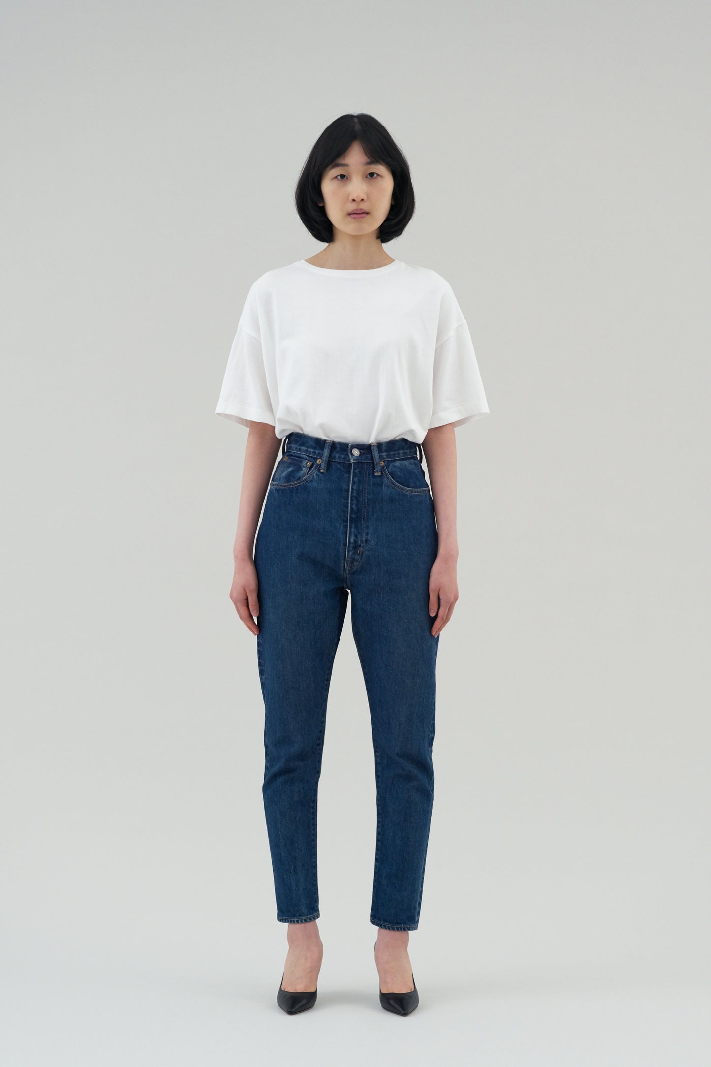 High-rise Slim 5 Pocket Pants (13.5oz)