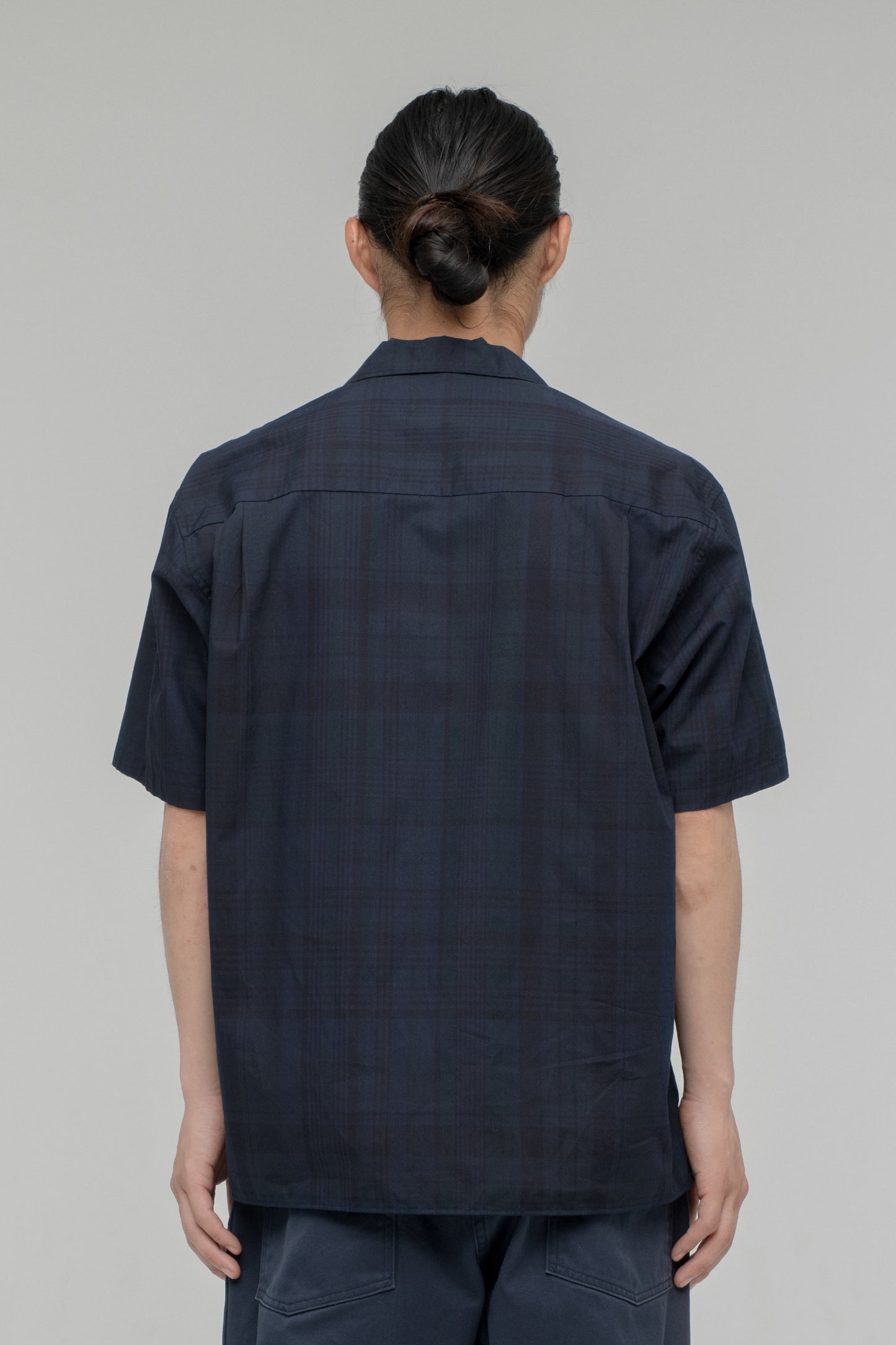 Open Collar Short Sleeve Shirt (Madras Overdye)