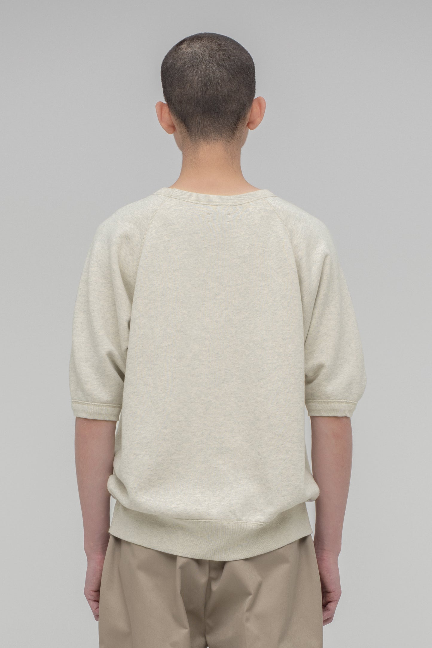 Crewneck Short Sleeve Sweatshirt(Slightly Brushed)