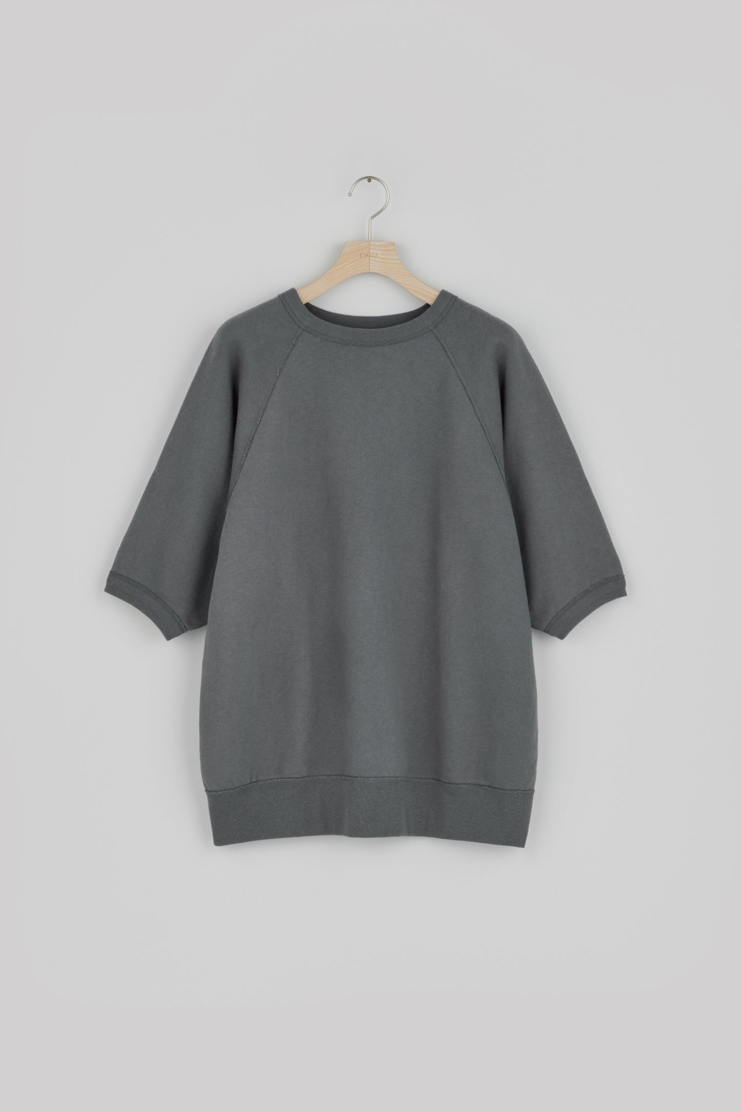 Crewneck Short Sleeve Sweatshirt(Slightly Brushed)