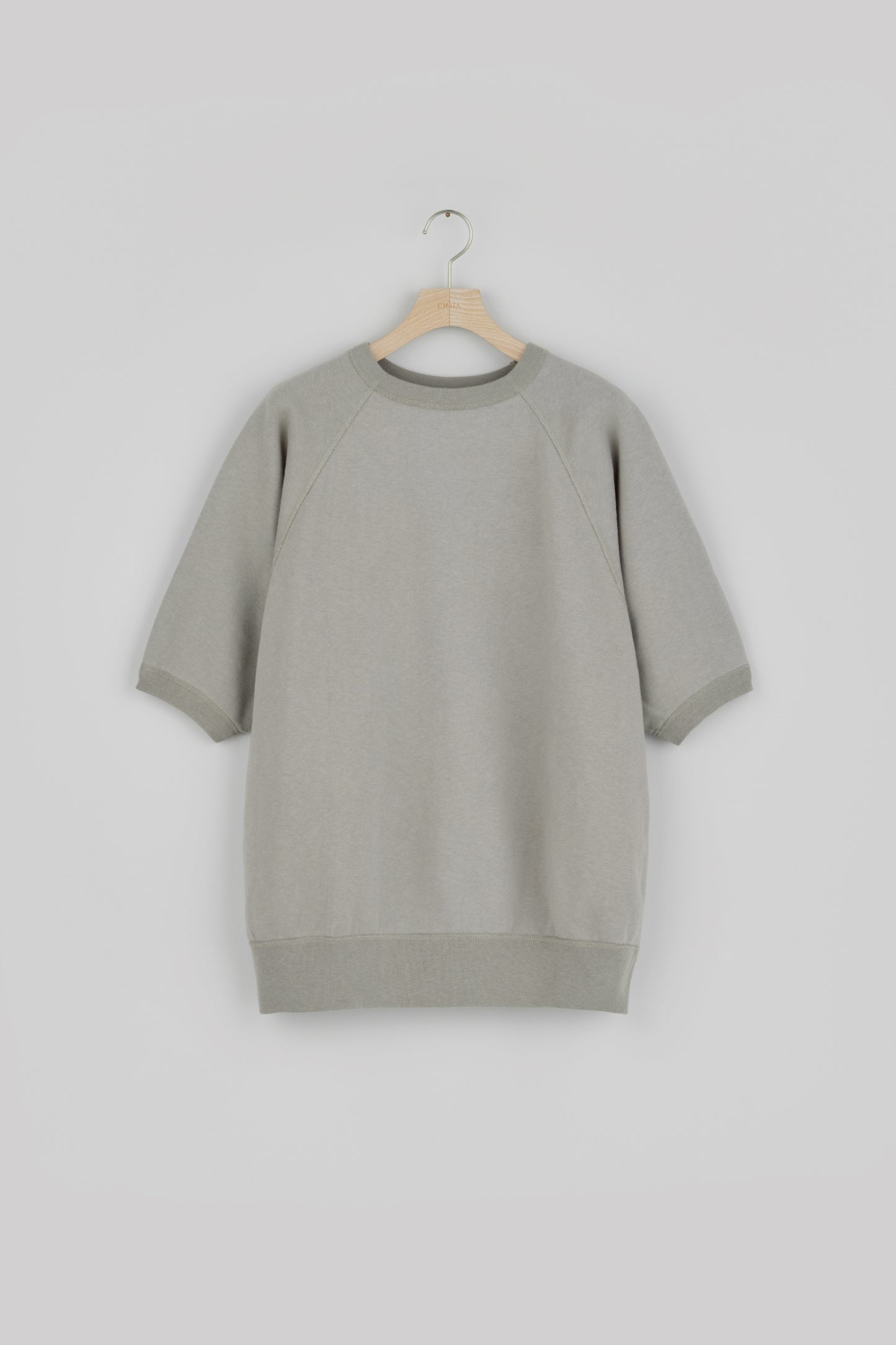 Crewneck Short Sleeve Sweatshirt(Slightly Brushed)