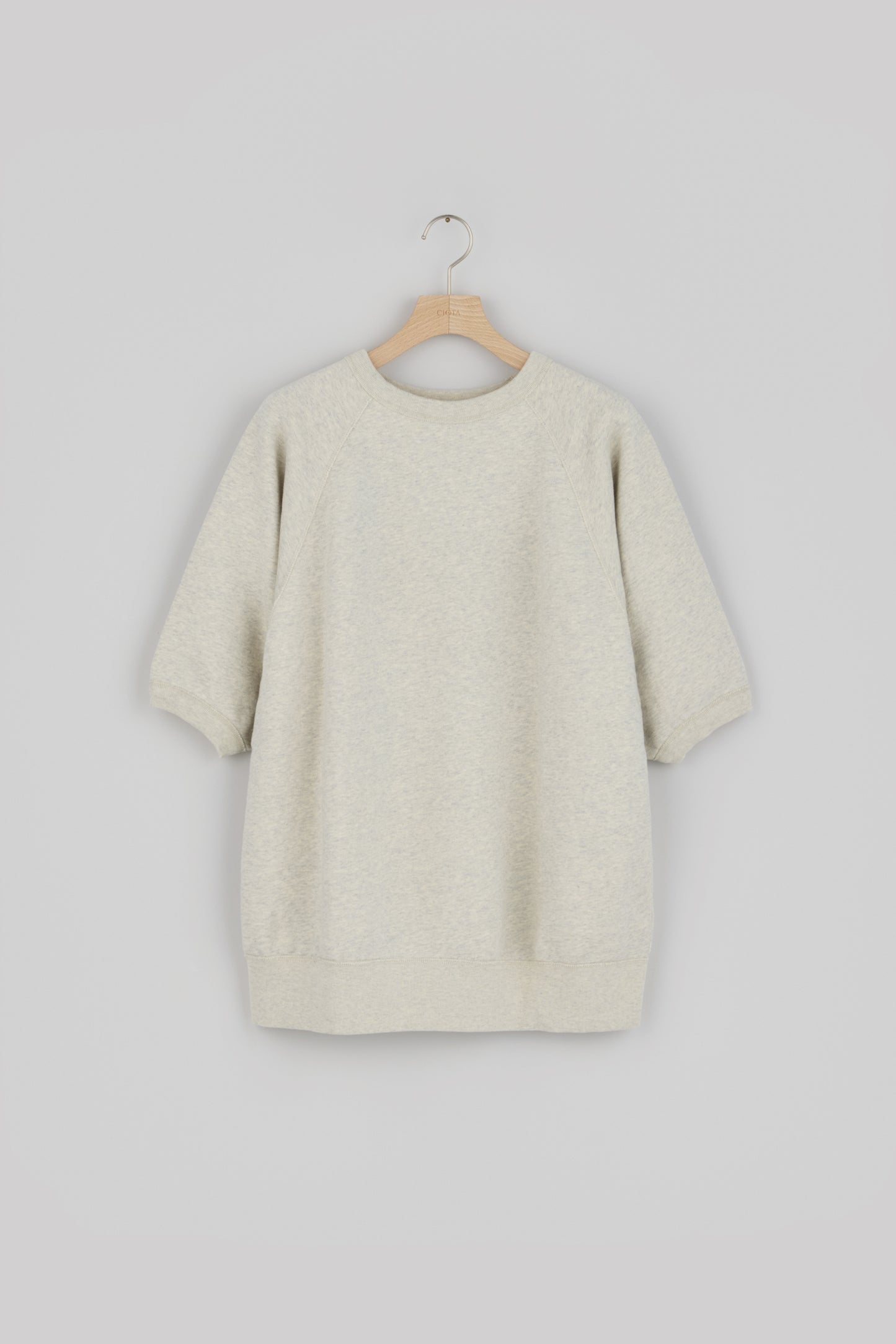 Crewneck Short Sleeve Sweatshirt(Slightly Brushed)
