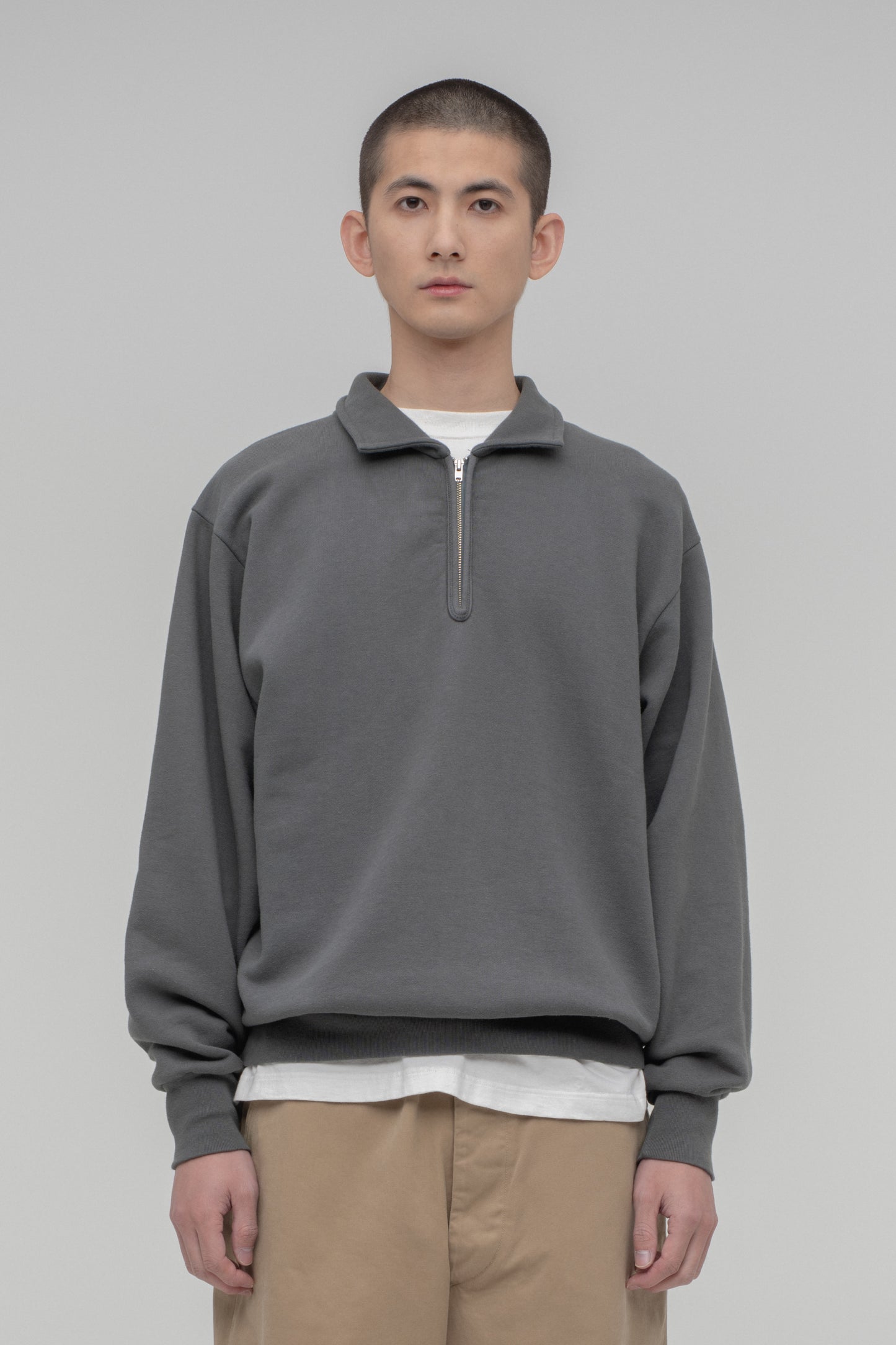 Half Zip Sweatshirt(Slightly Brushed)