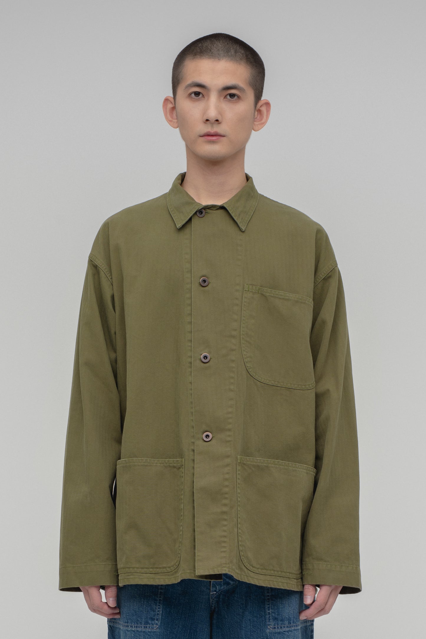 40s USMC P-47 HBT Jacket(Stone Wash)