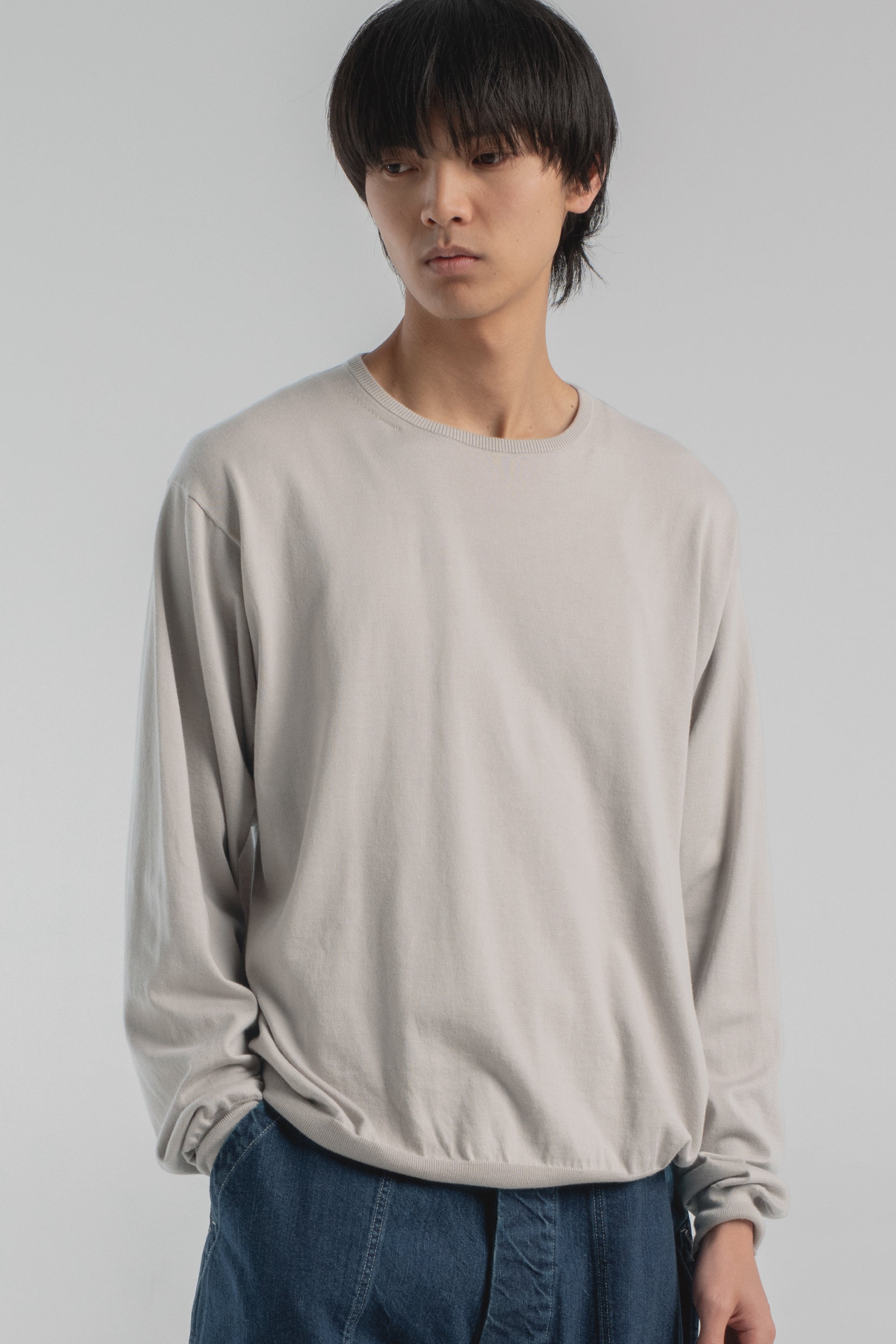 Crewneck Long Sleeve Knit T-Shirt – CIOTA Online Shop