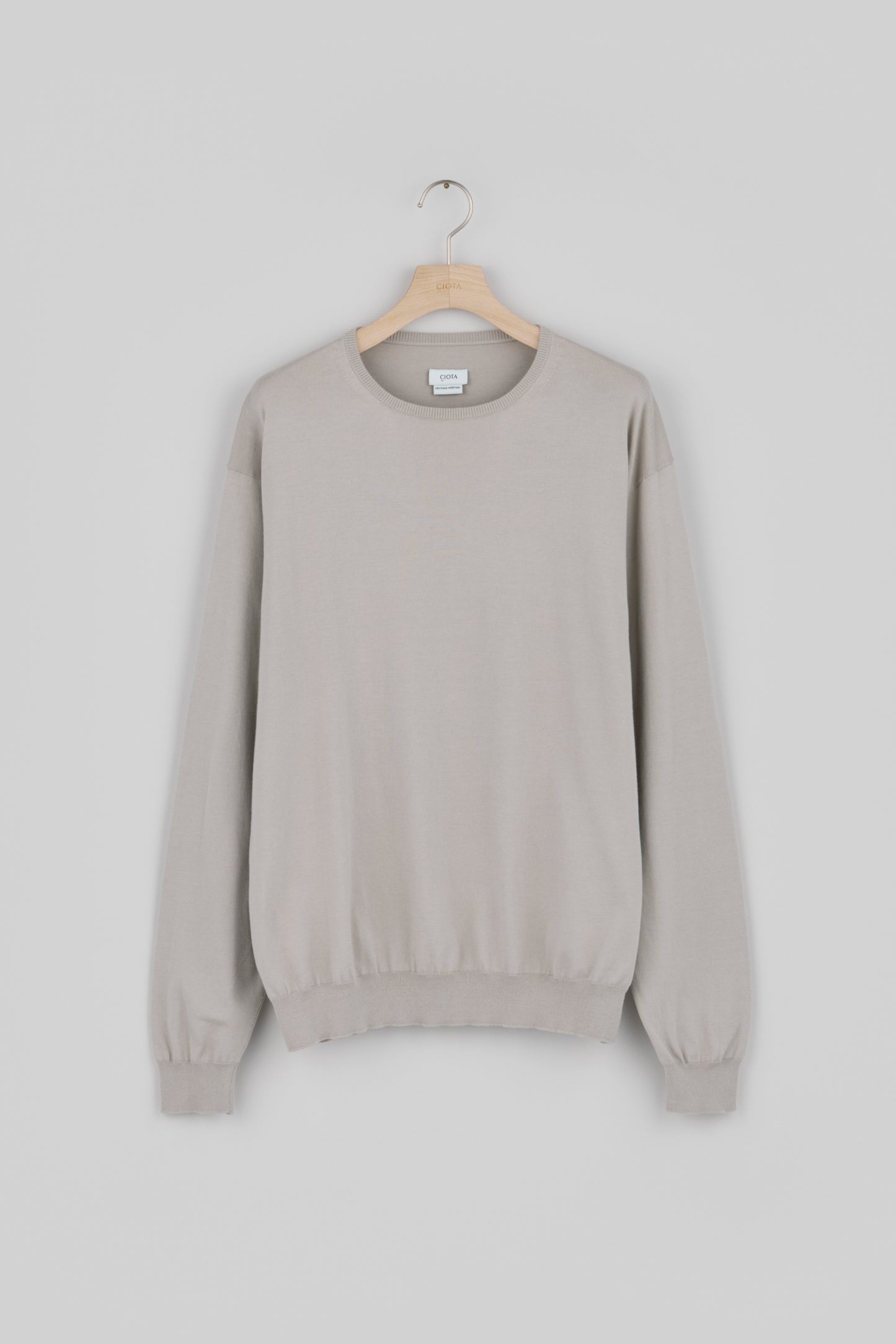 Crewneck Long Sleeve Knit T-Shirt