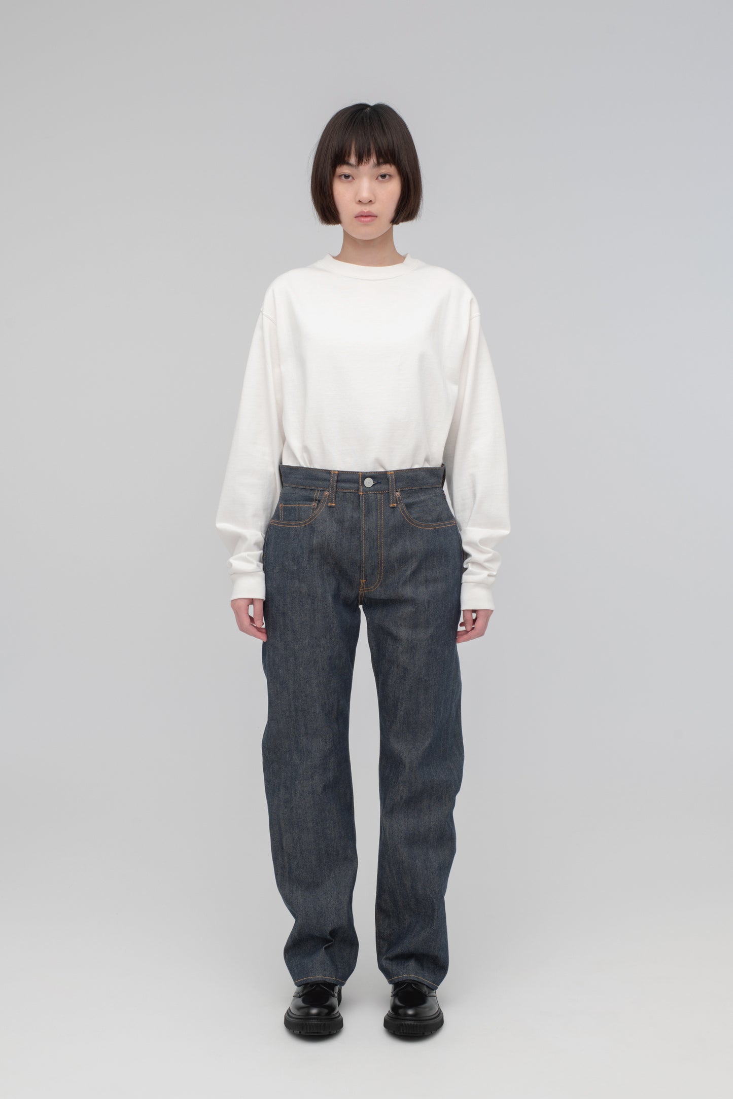 Straight 5 Pocket Pants (Reactive dyeing / Rigid)