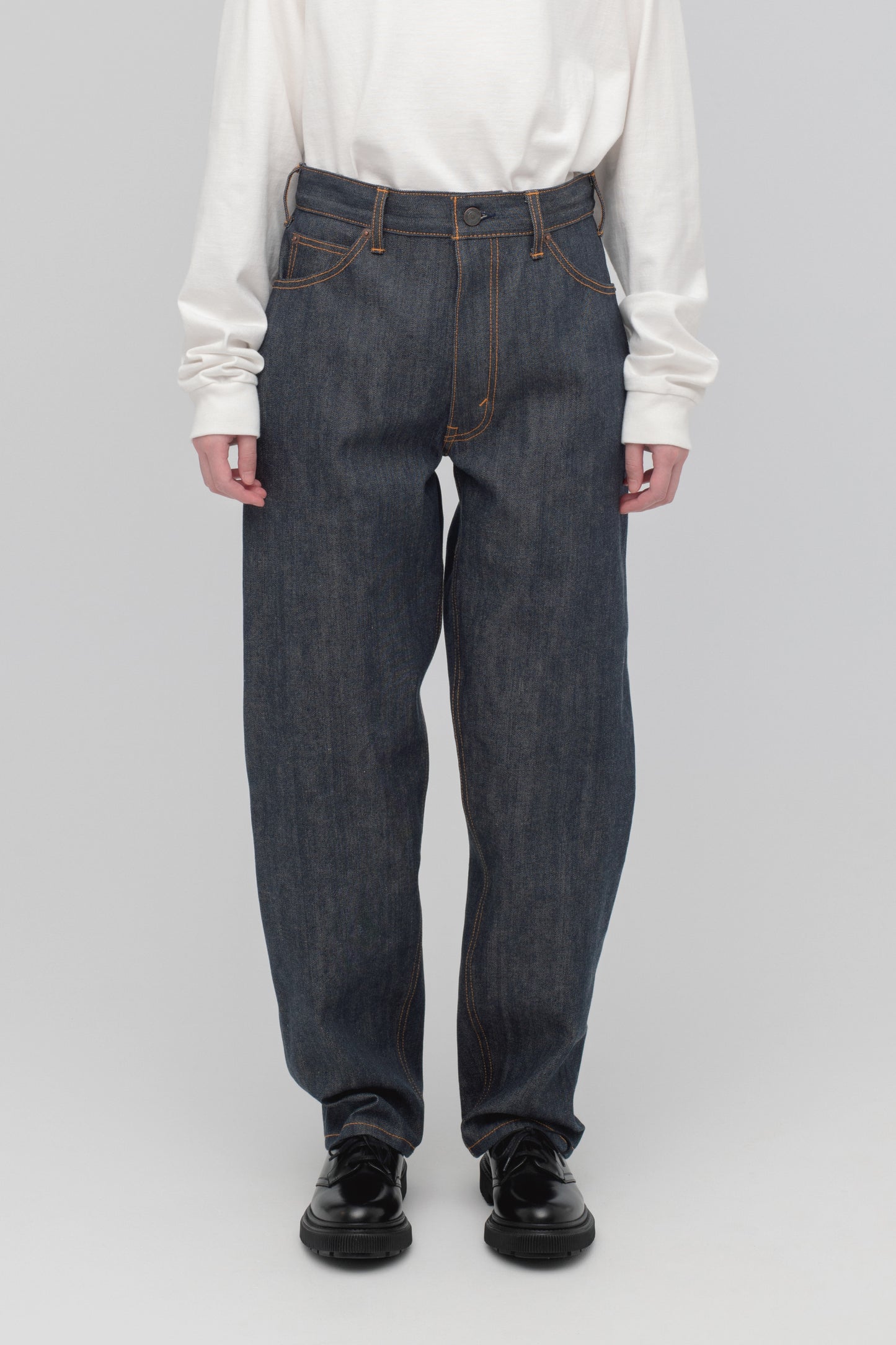 Wide Tapered 5 Pocket Pants (Reactive dyeing / Rigid)