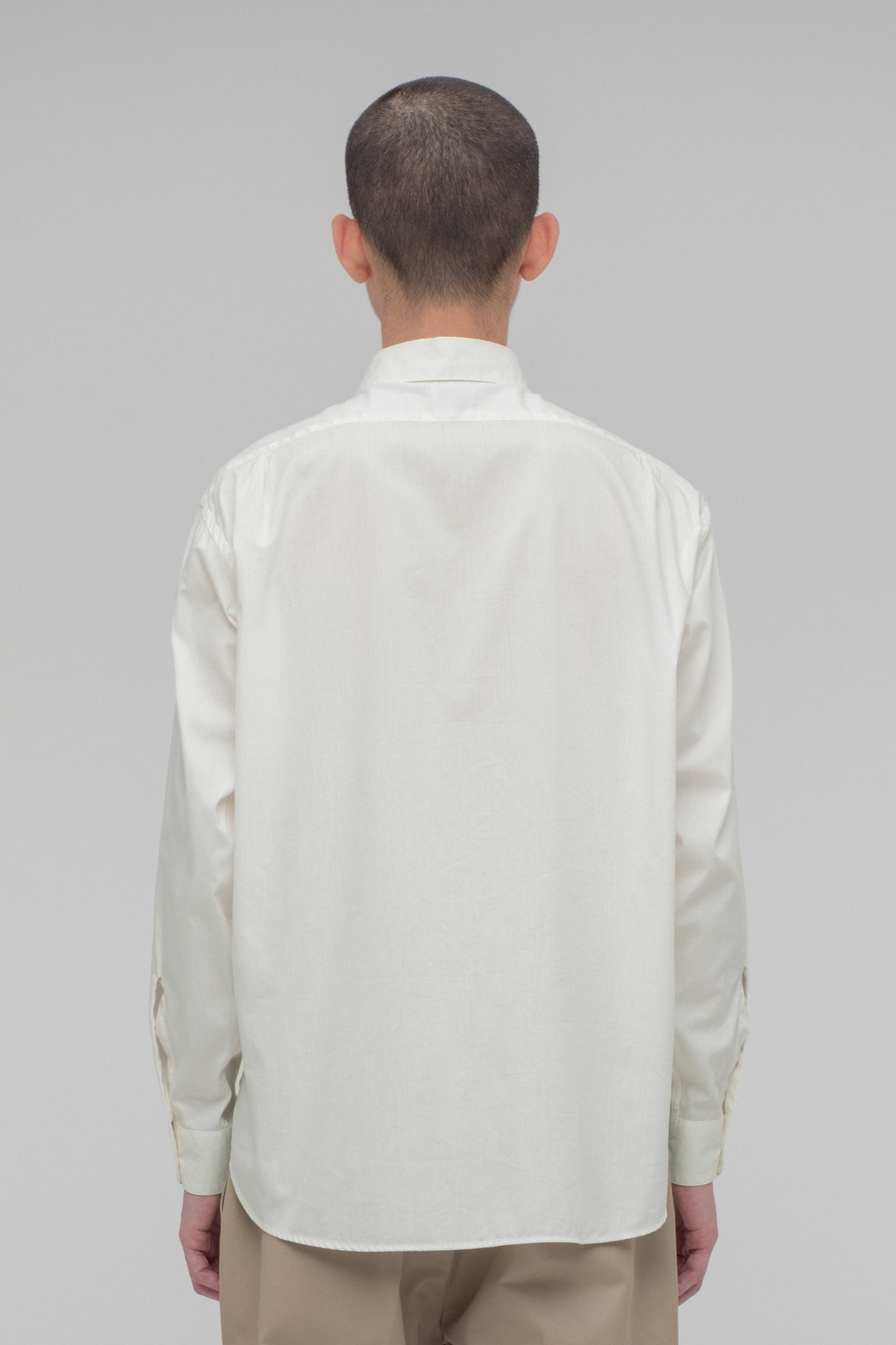 Regular Collar Long Sleeve Shirt (Cotton Rayon)