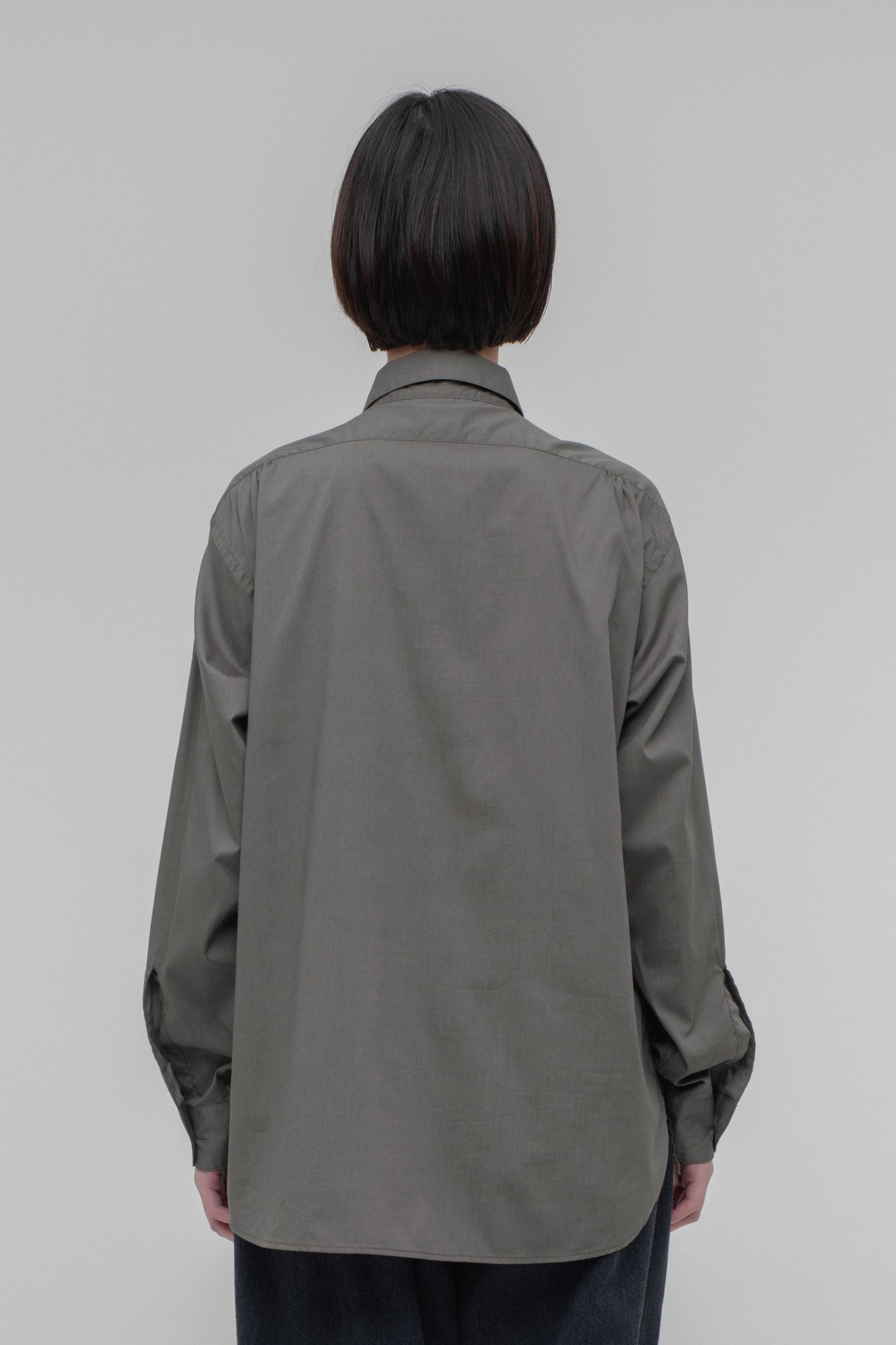 Regular Collar Long Sleeve Shirt (Cotton Rayon)