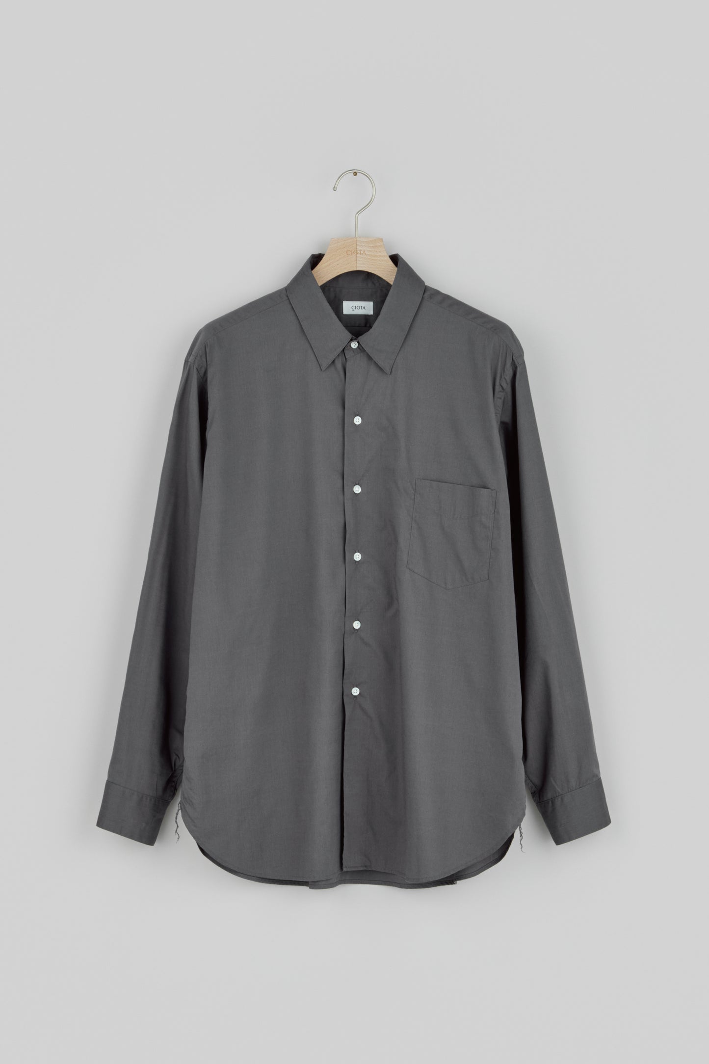Regular Collar Long Sleeve Shirt (Cotton Rayon)