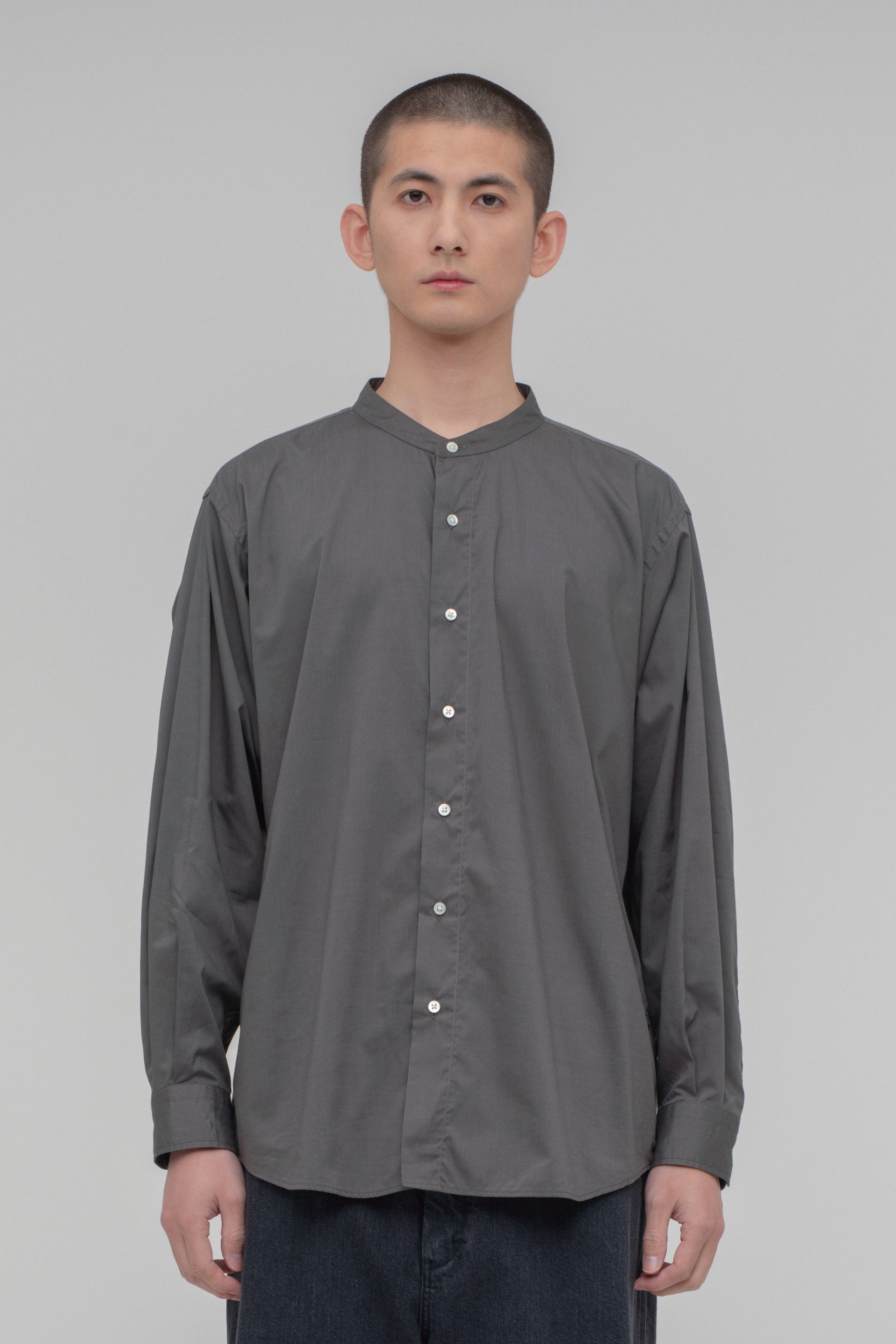 ジャケット・アウター tech long sleeve band collar shirt SHLM-109-CR_1.jpg?v=1743325019