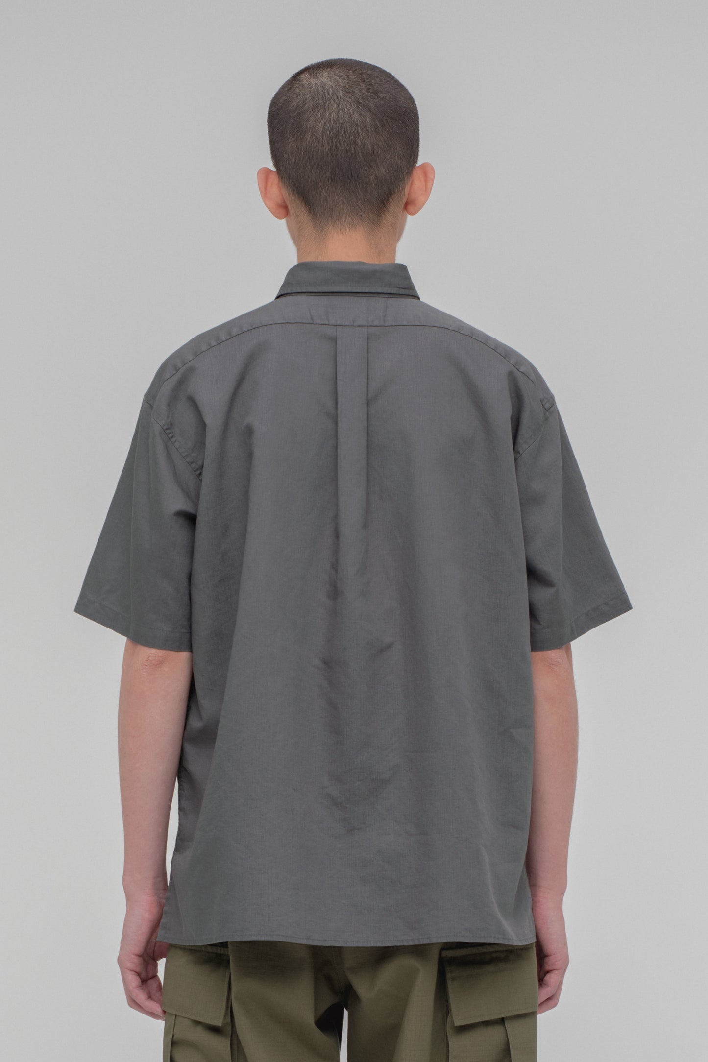 Regular Collar Short Sleeve Shirt (Cotton Linen)