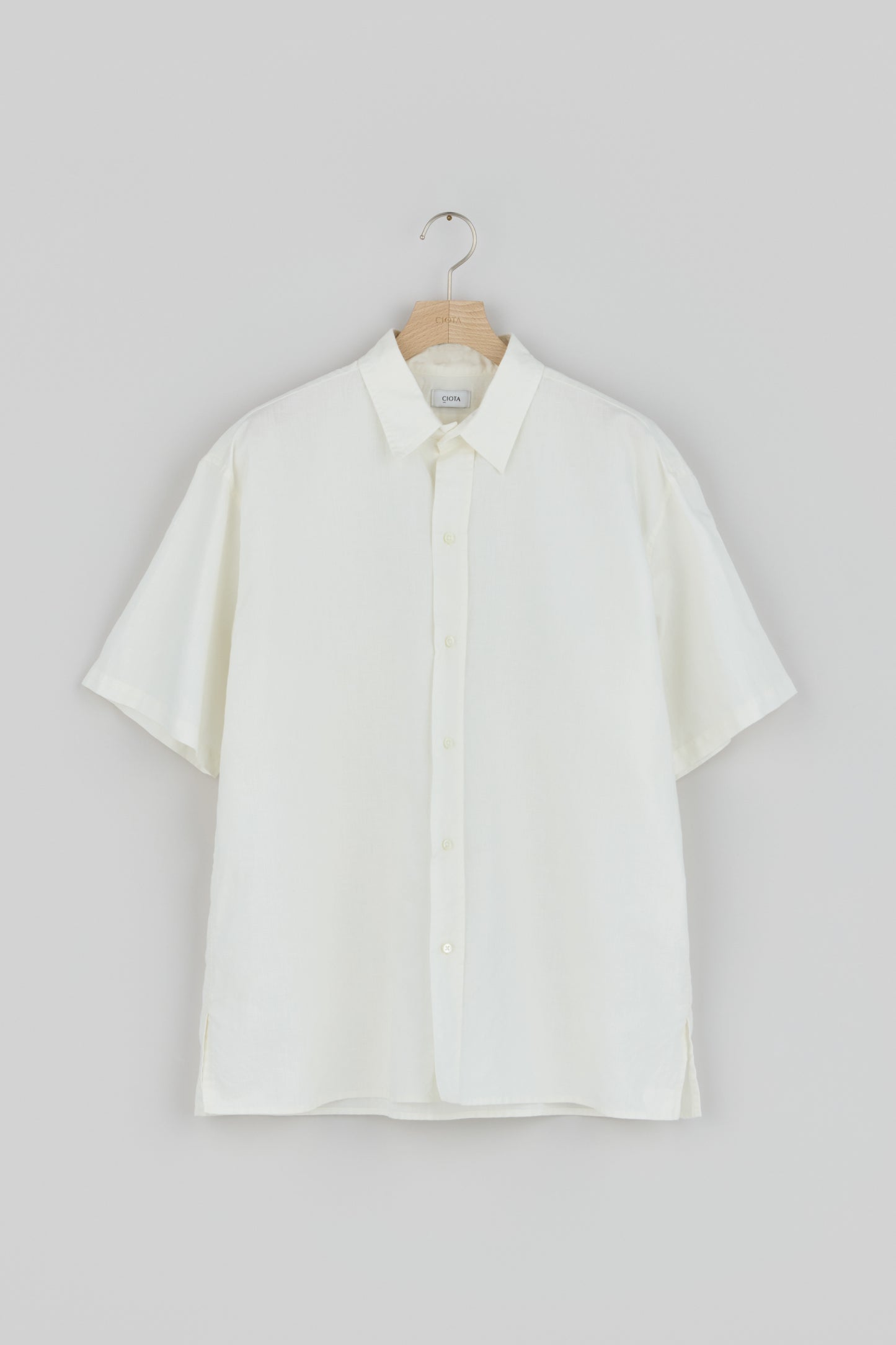 Regular Collar Short Sleeve Shirt (Cotton Linen)