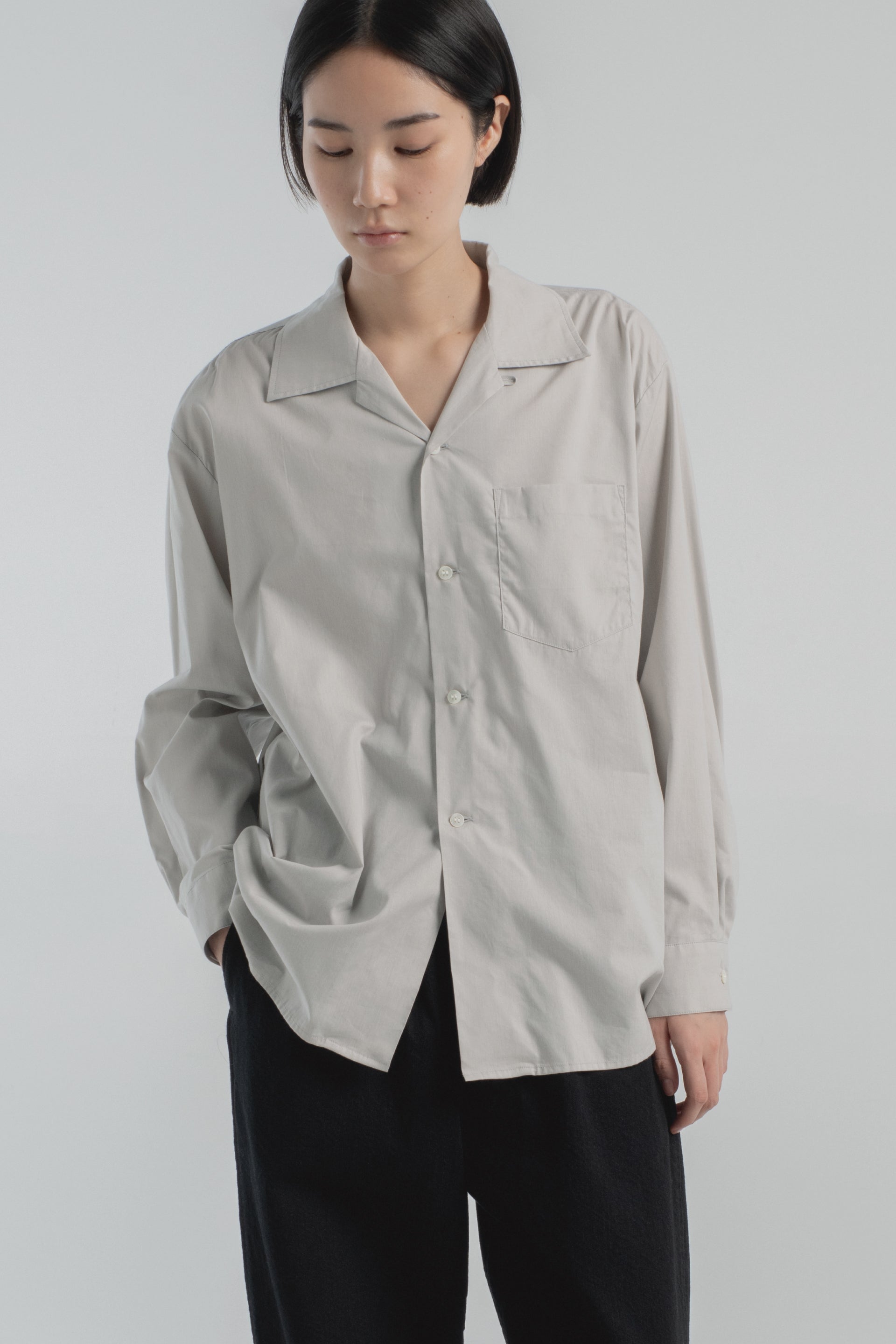 Open Collar Long Sleeve Shirt – CIOTA Online Shop