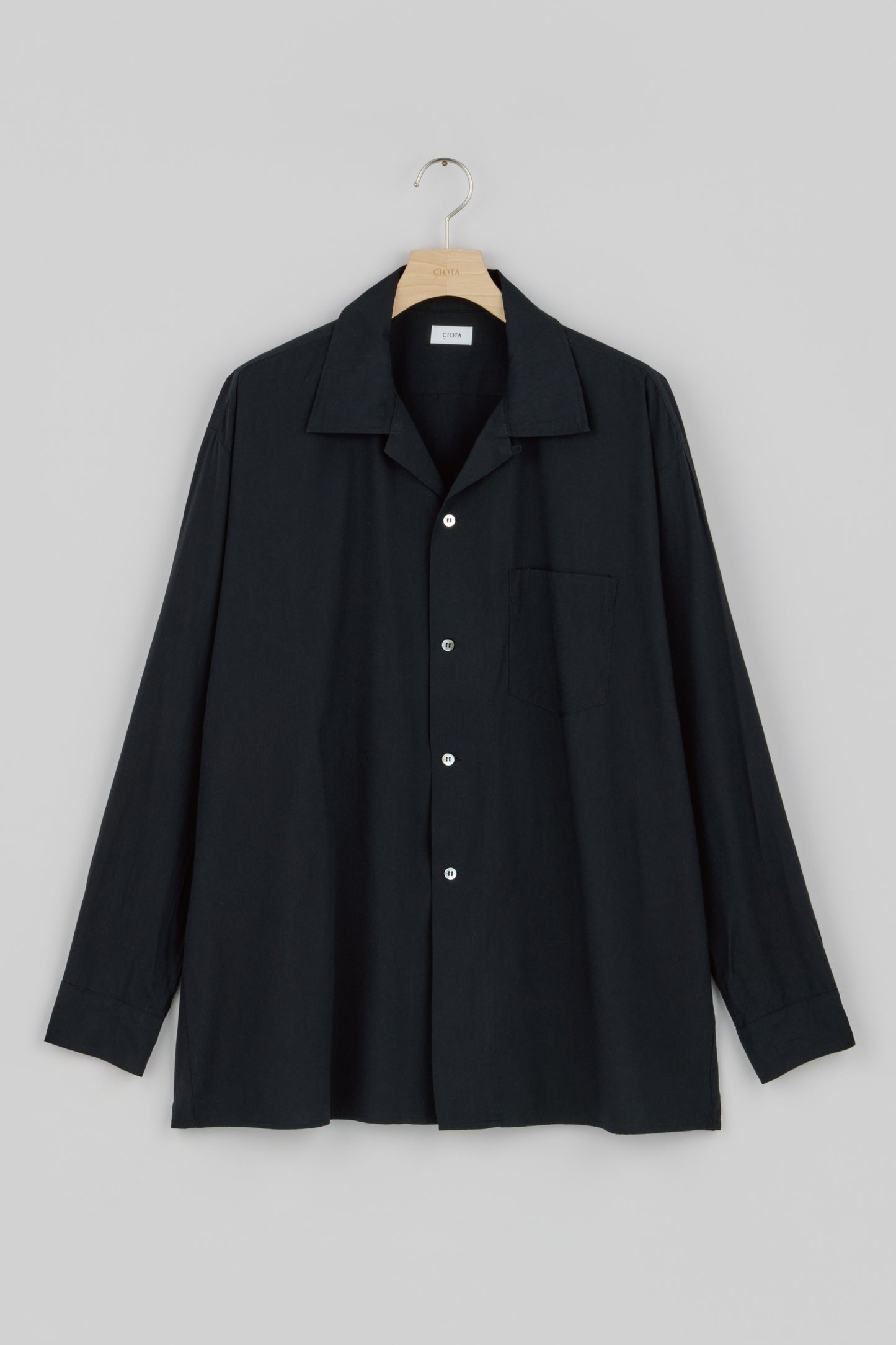 Open Collar Long Sleeve Shirt
