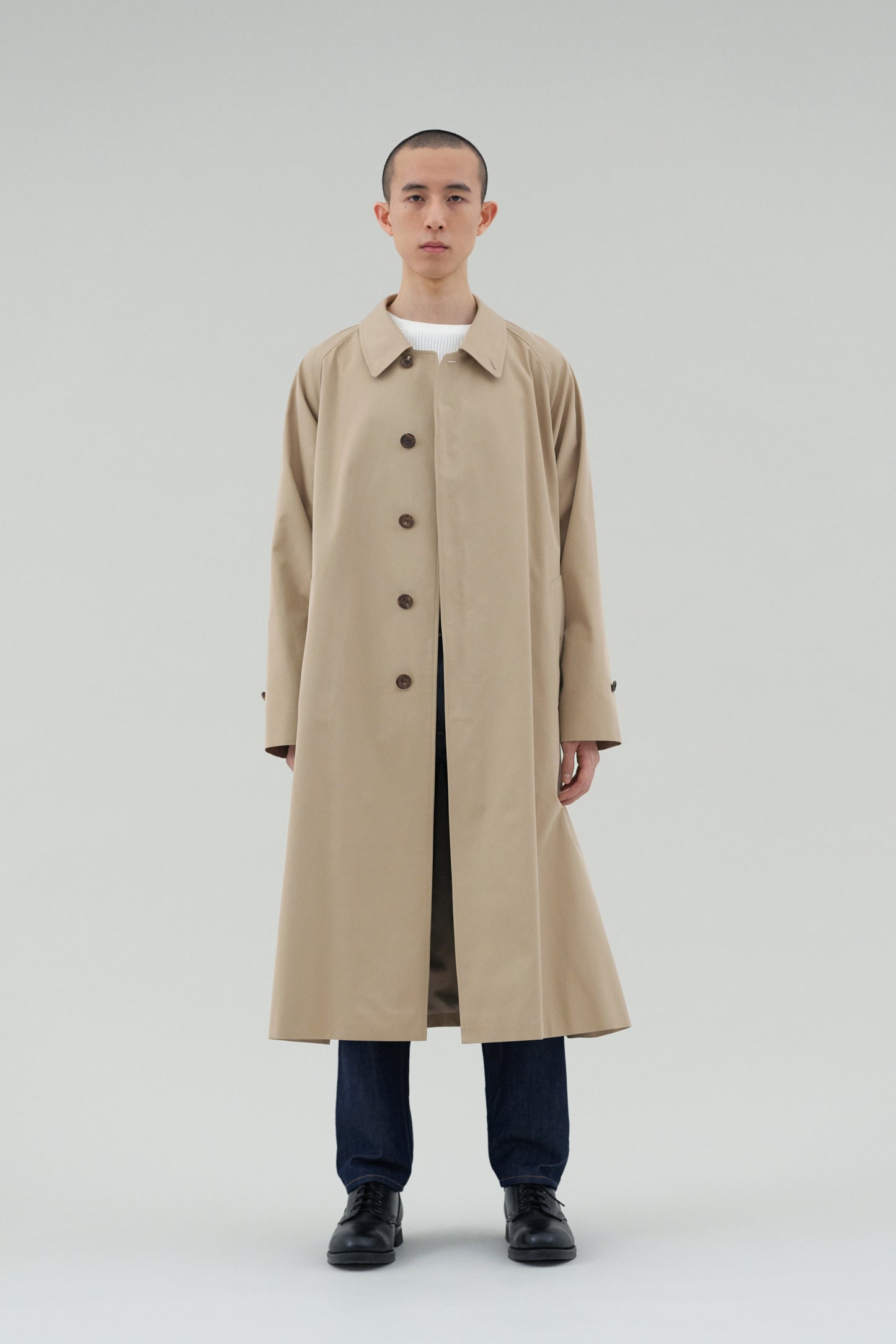 Balmacaan Coat (Gabardine Fabric)