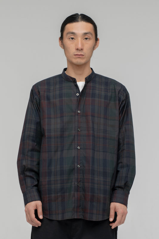 Band Collar Shirt (Madras Overdye)