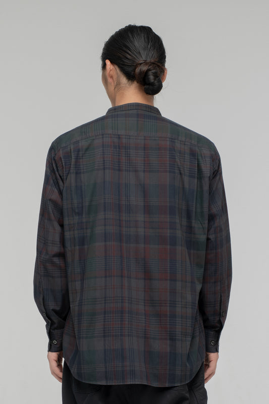 Band Collar Shirt (Madras Overdye)