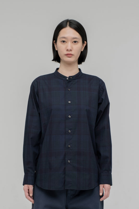 Band Collar Shirt (Madras Overdye)