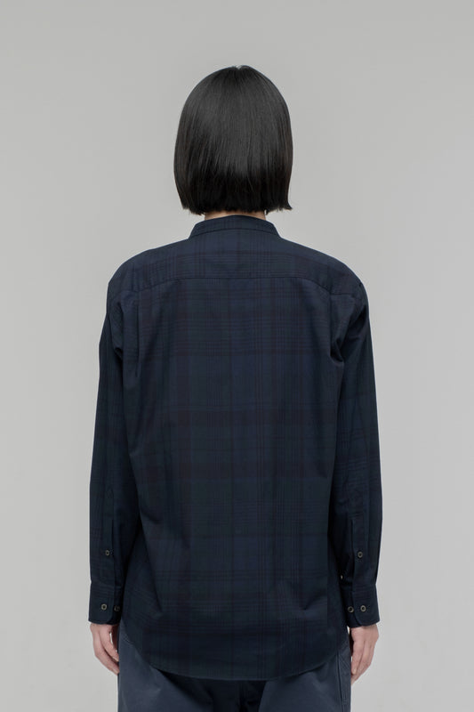 Band Collar Shirt (Madras Overdye)