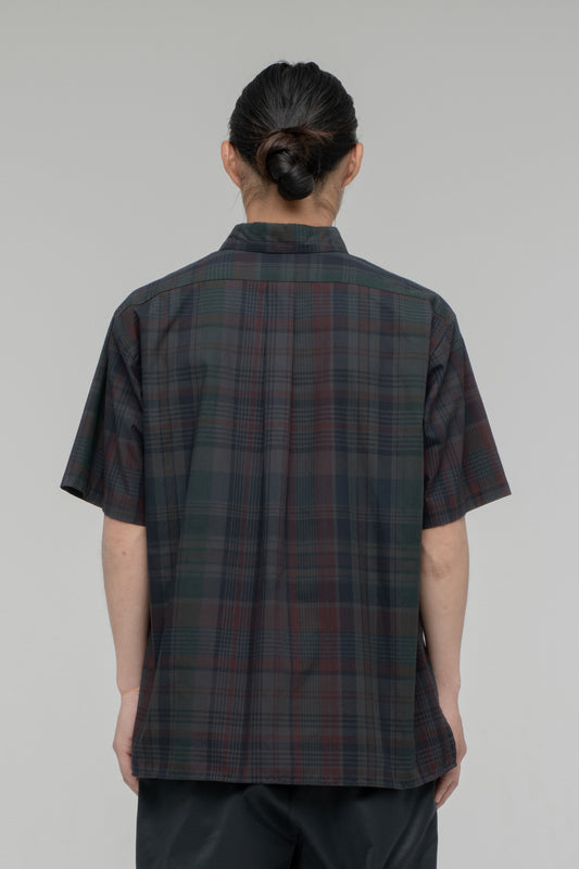 Regular Collar Short Sleeve Shirt (Madras Overdye)