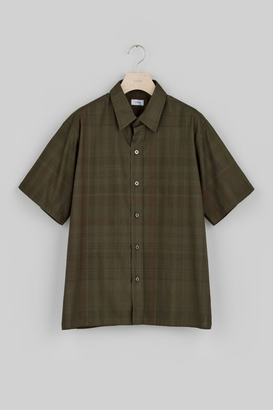 Regular Collar Short Sleeve Shirt (Madras Overdye)