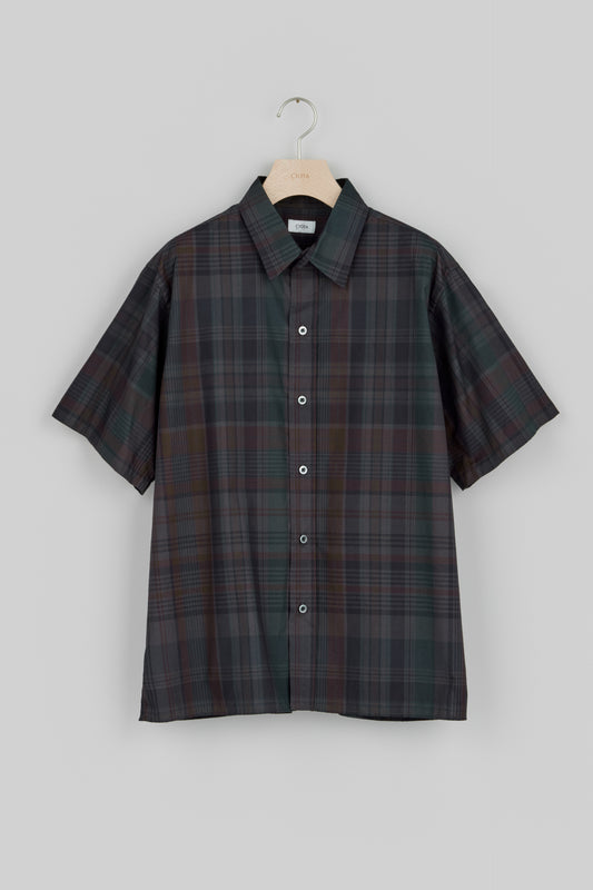 Regular Collar Short Sleeve Shirt (Madras Overdye)