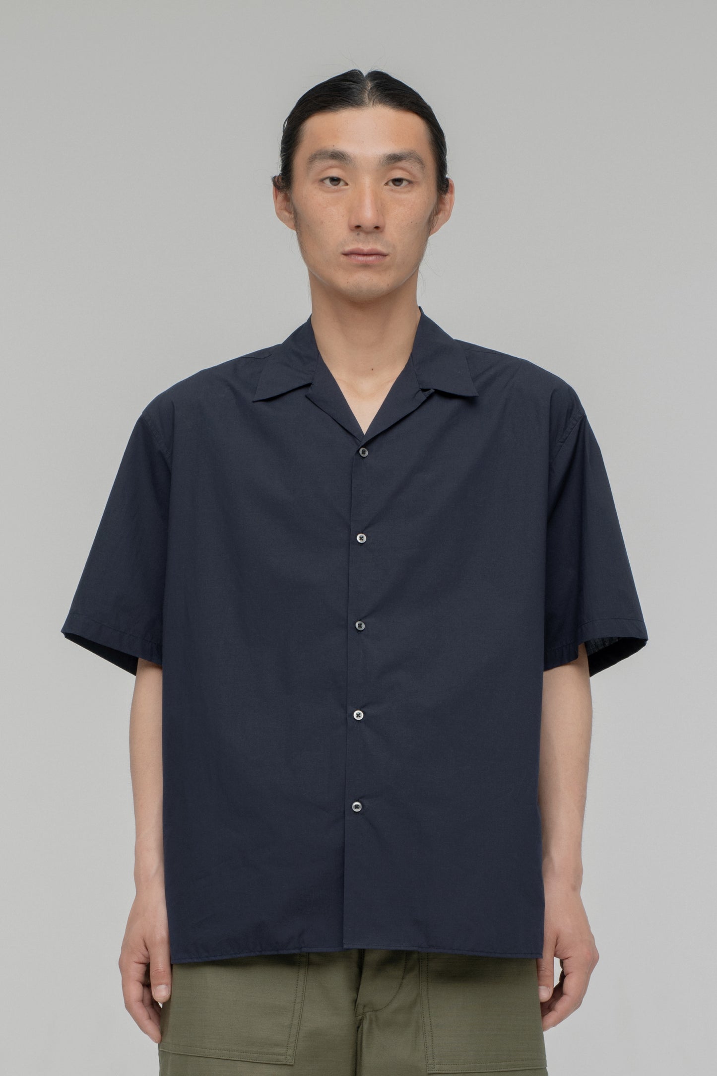 Open Collar Short Sleeve Shirt