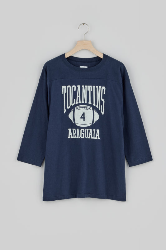Football 3/4 sleeve T-Shirts (Navy)