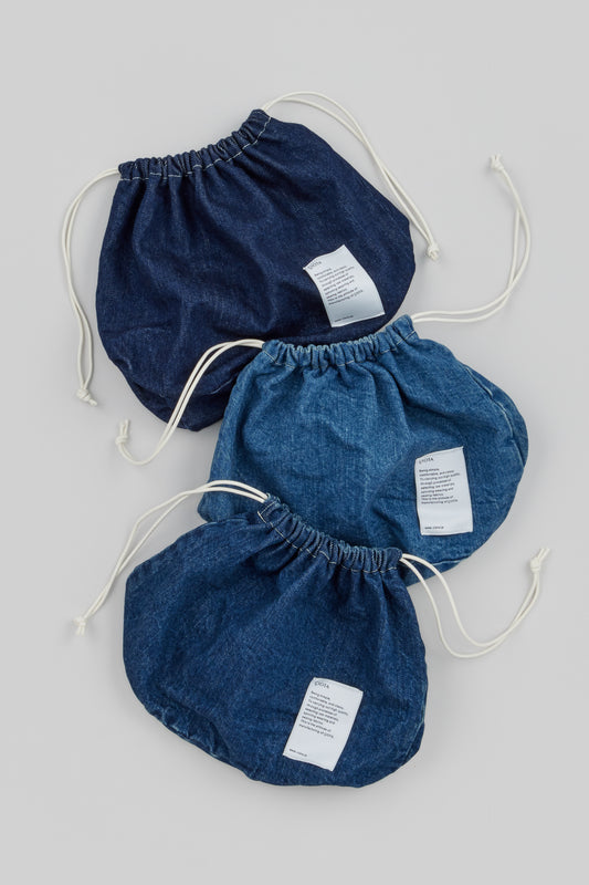 Denim Drawstring Bag