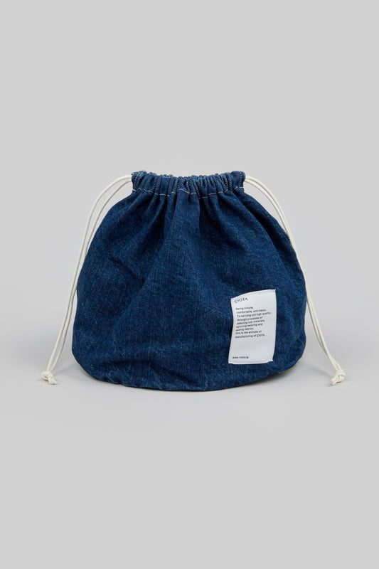 Denim Drawstring Bag