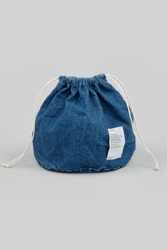 Denim Drawstring Bag