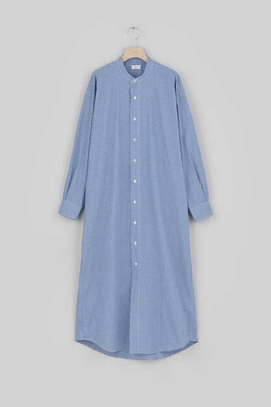 Band Collar Shirt Dress