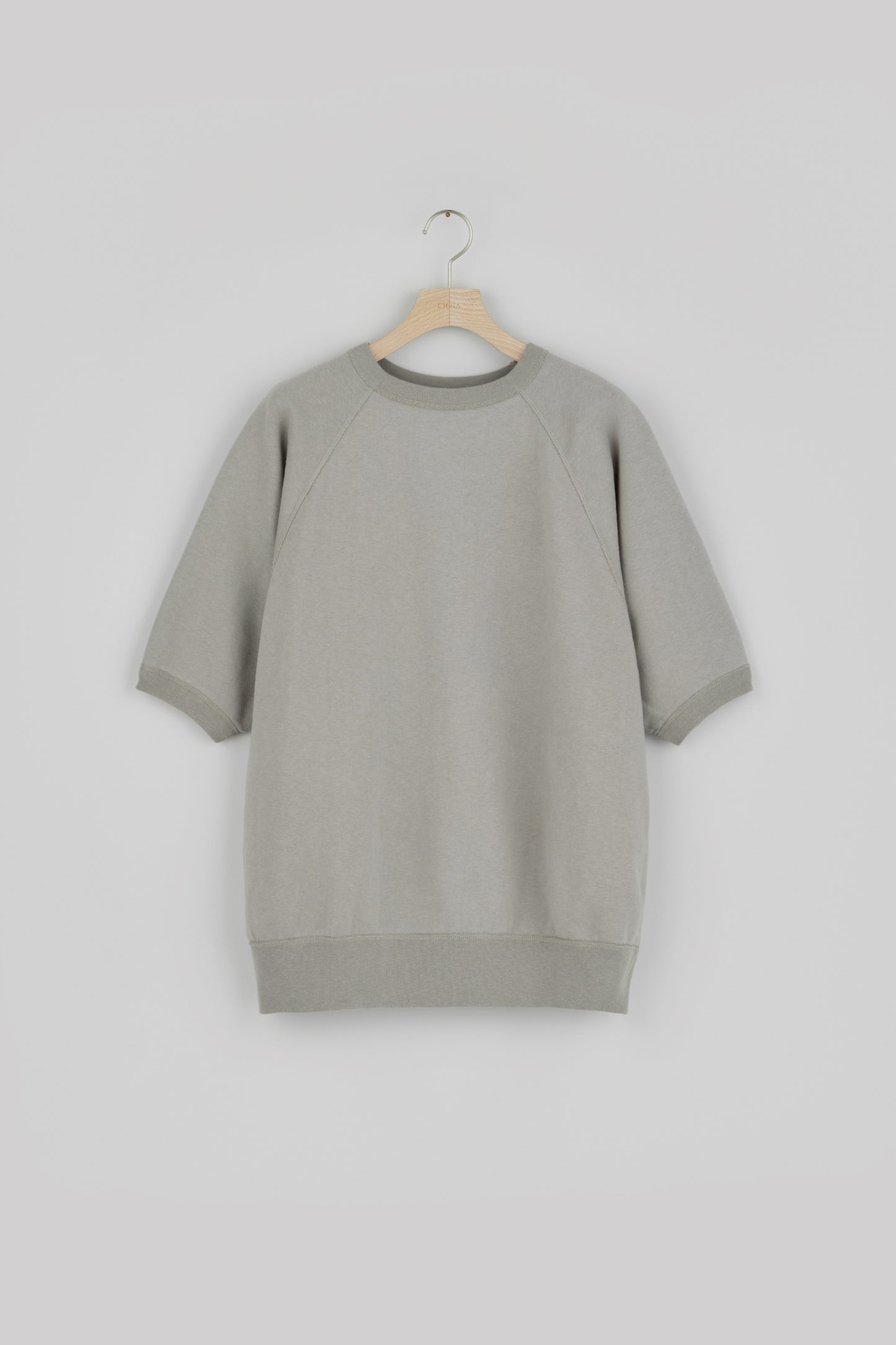 Crewneck Short Sleeve Sweatshirt（Slightly Brushed）