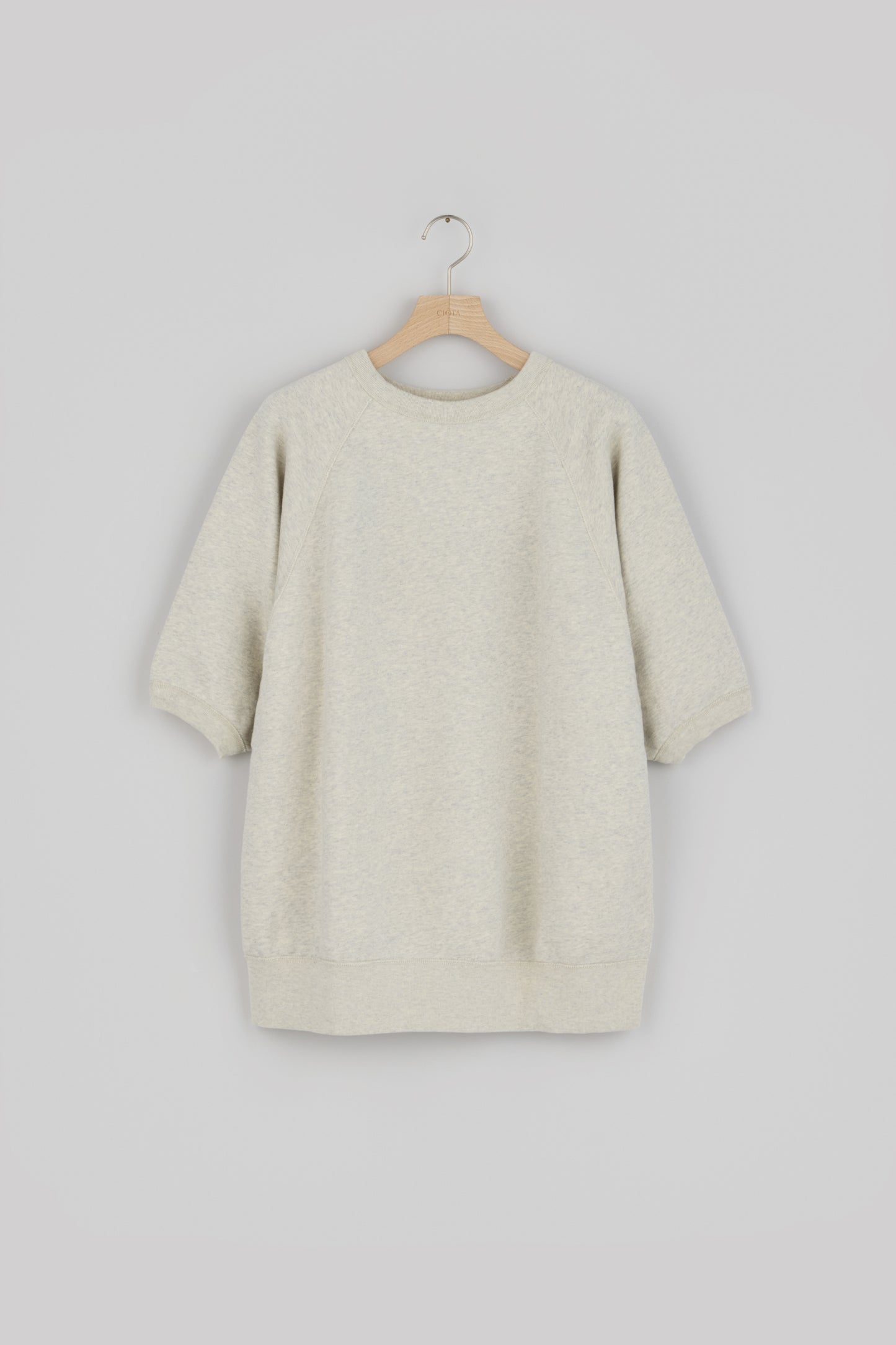 Crewneck Short Sleeve Sweatshirt（Slightly Brushed）