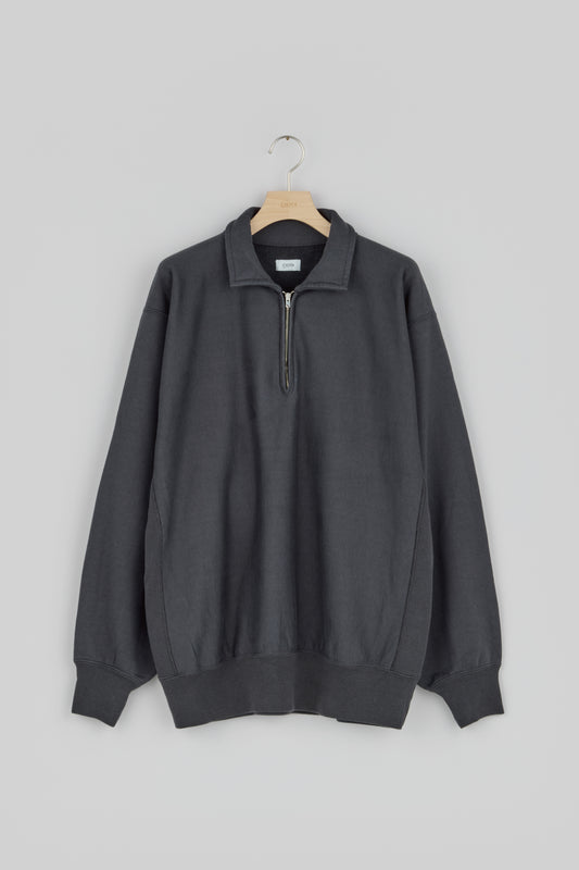 Cotton Loopwheel Terry Half Zip Sweatshirt