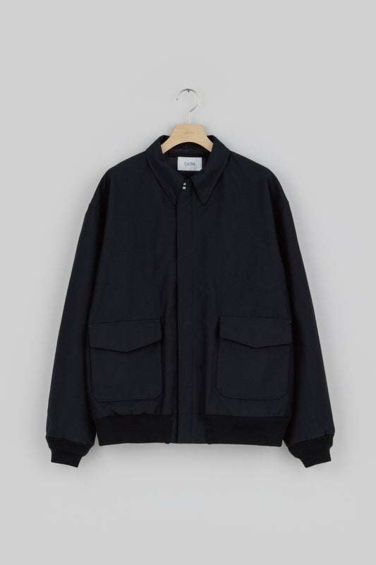 Cotton-Wool Back-Satin A-2 Flight Jacket