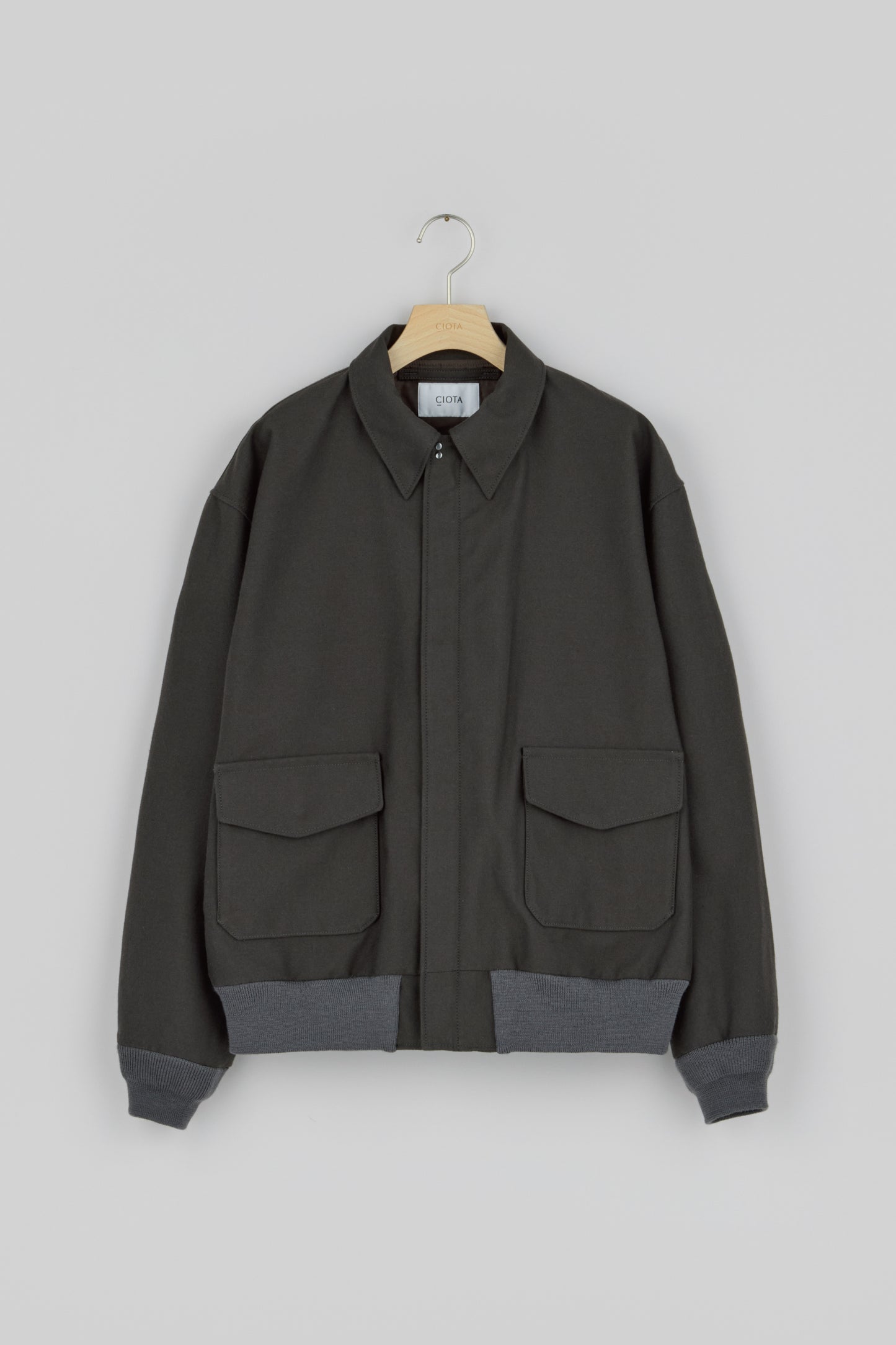 Cotton-Wool Back-Satin A-2 Flight Jacket