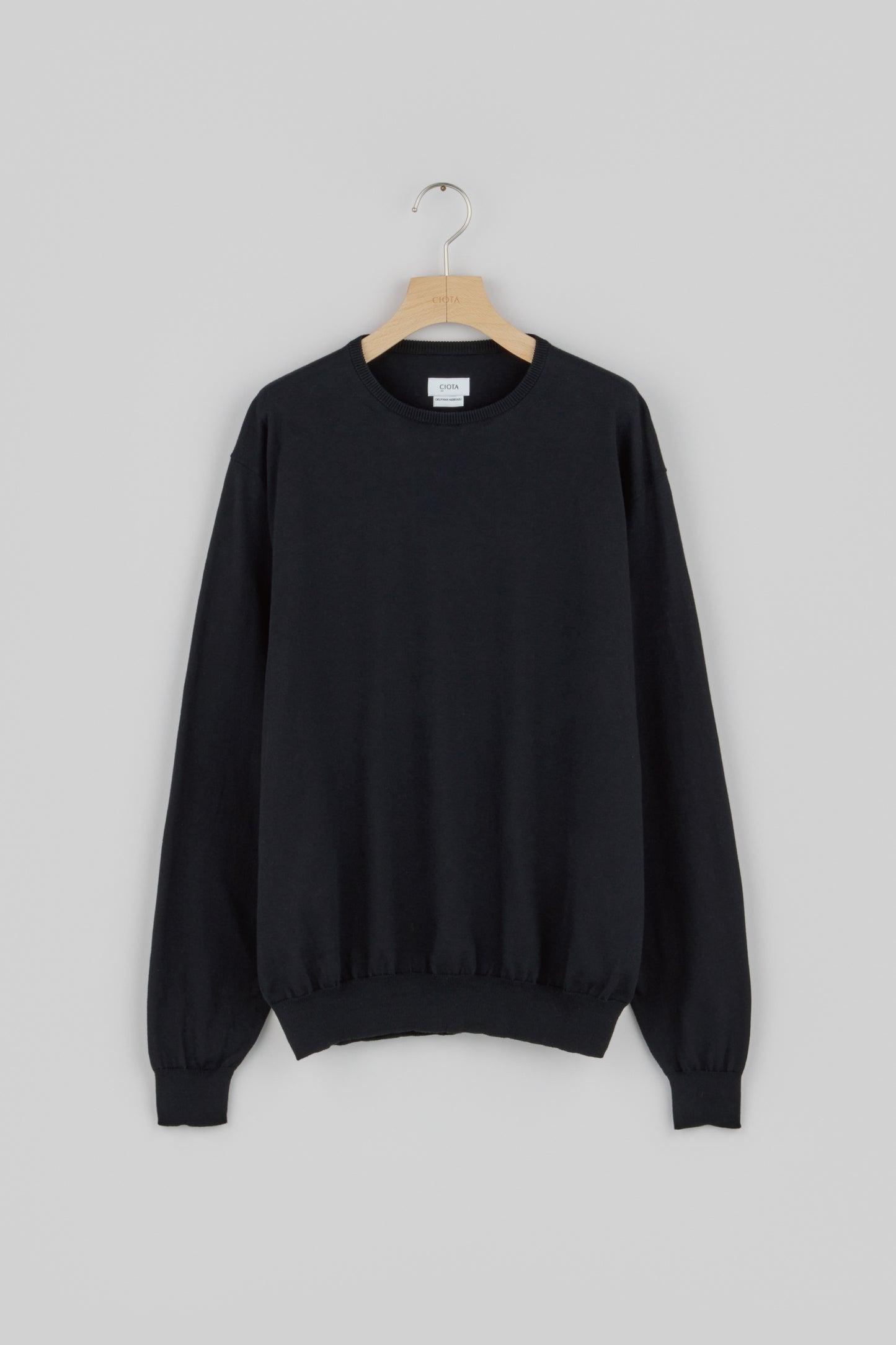Crewneck Long Sleeve Knit T-Shirt