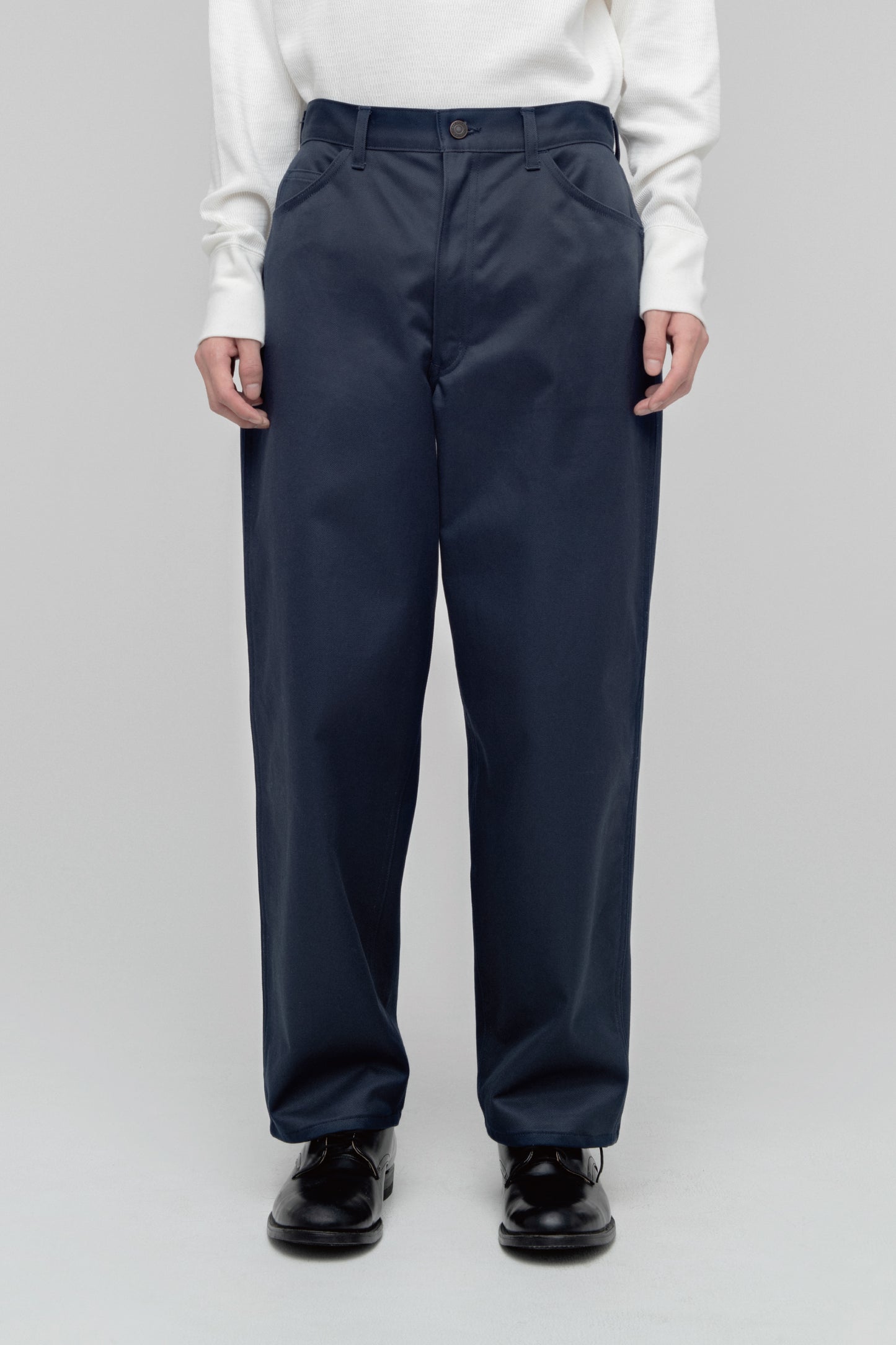 CIOTA NEW Straight 5 Pocket Pants, Medium Dark Blue(Damage