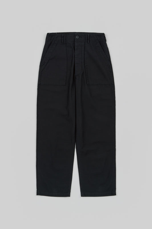 Cotton Back-Satin Baker Pants (Wide Tapered)