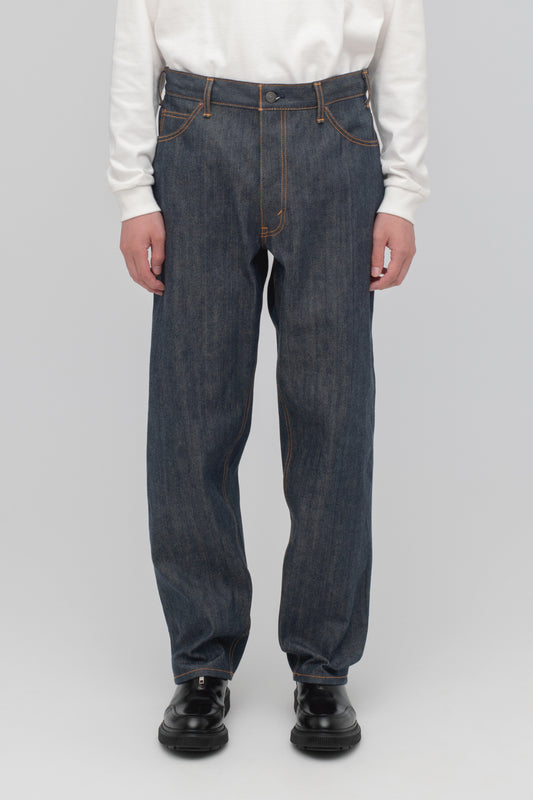 Wide Tapered 5 Pocket Pants (Reactive dyeing / Rigid)