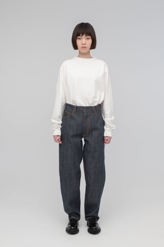 Wide Tapered 5 Pocket Pants (Reactive dyeing / Rigid)