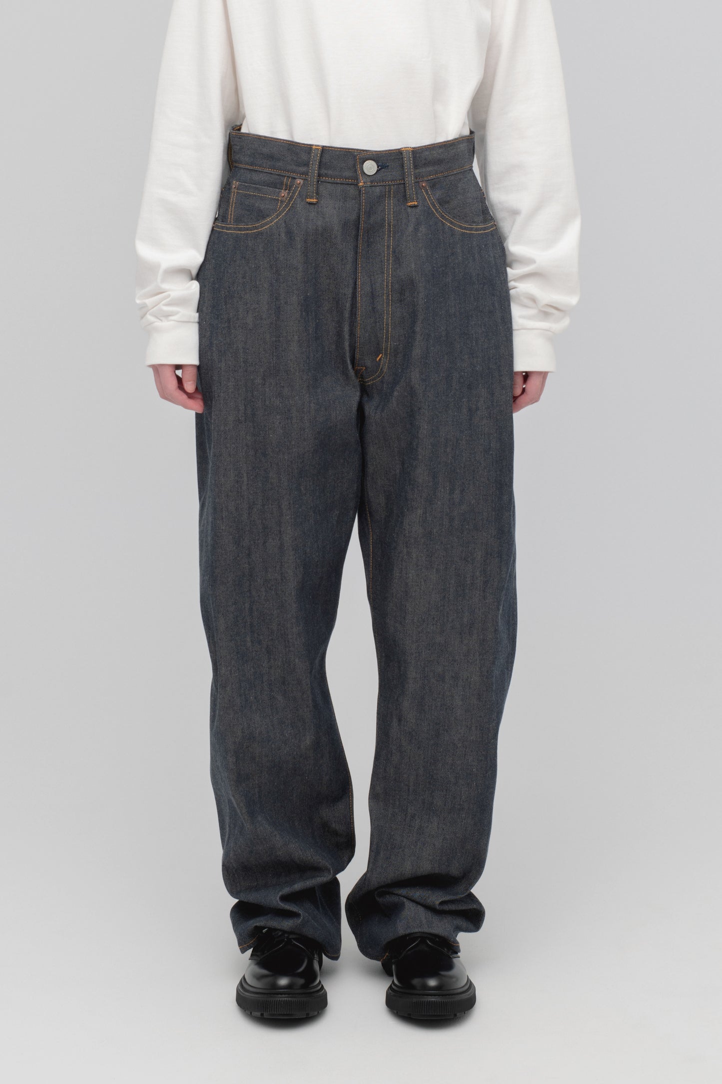 High-rise 5 Pocket Pants (Reactive dyeing / Rigid)