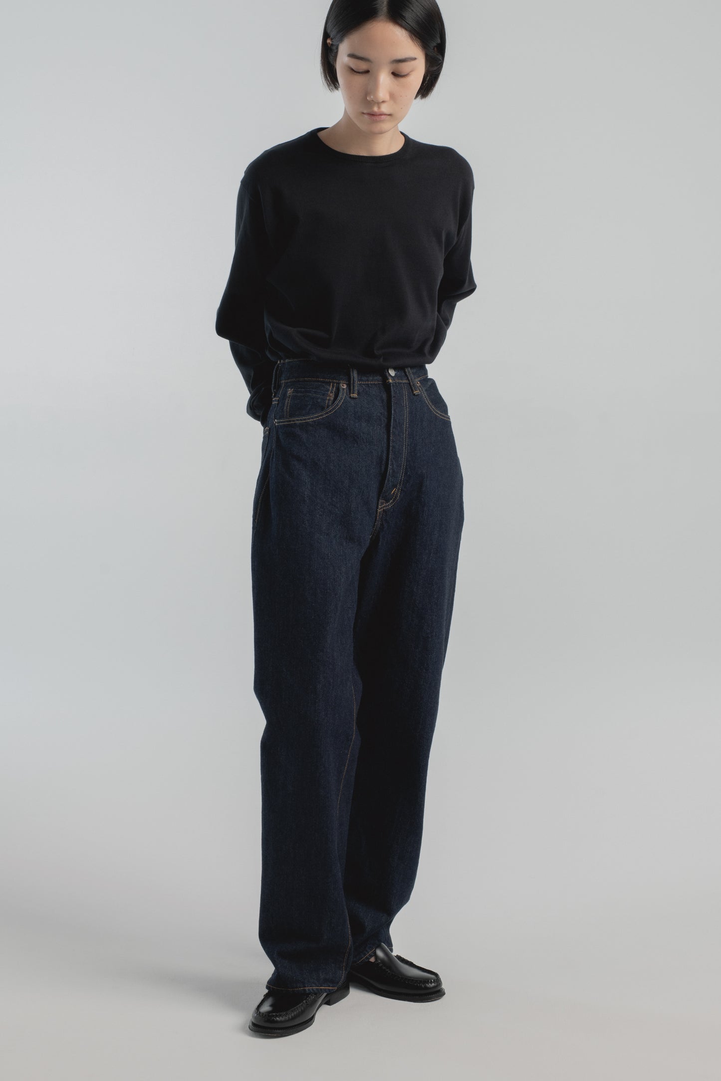 High-rise Straight 5 Pocket Pants