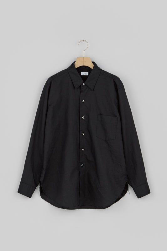 Regular Collar Long Sleeve Shirt (Cotton Linen)