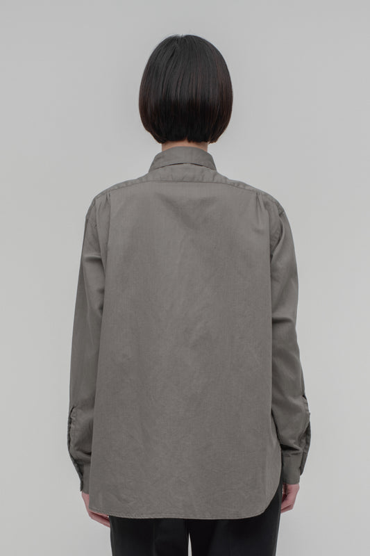 Regular Collar Long Sleeve Shirt (Cotton Linen)